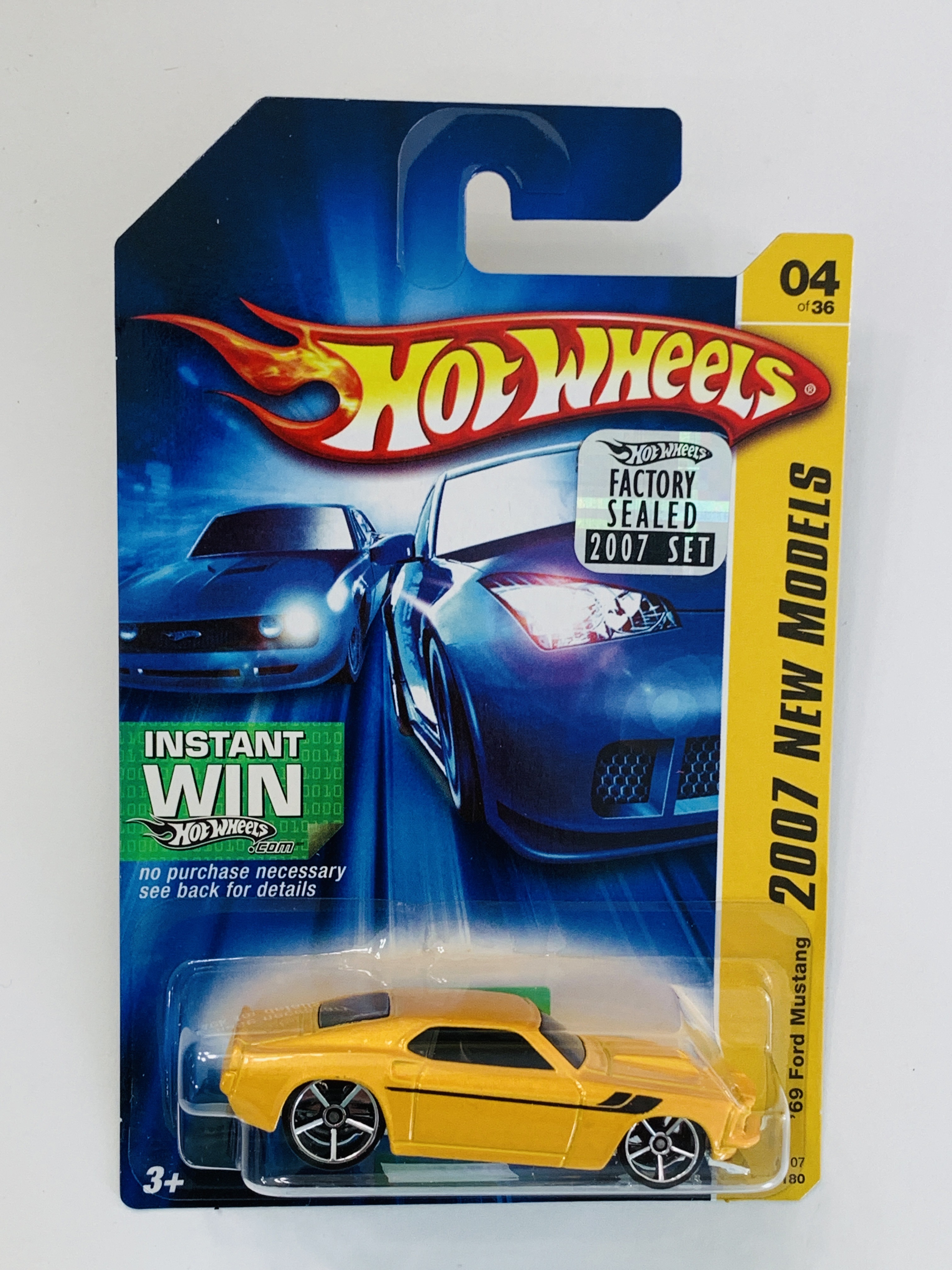 Hot Wheels 2007 Factory Set 004 69 Ford Mustang Yellow