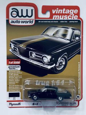 11159-Auto-World-Vintage-Muscle-1965-Plymouth-Barracuda-Formula-S---Black