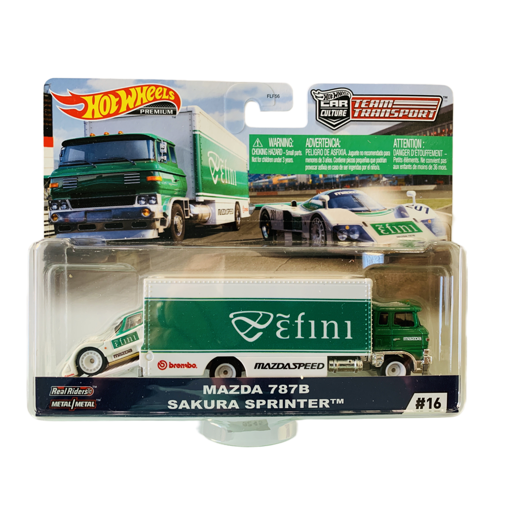 Hot Wheels Team Transport Mazda 787B With Sakura Sprinter