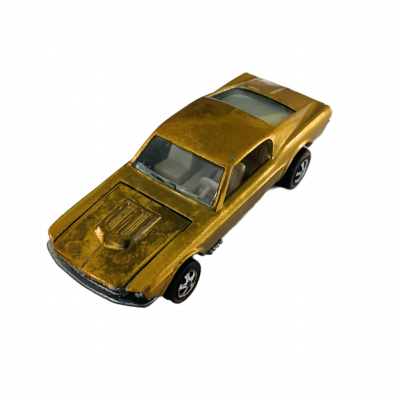 Hot Wheels Redline Custom Mustang - Gold With White Interior