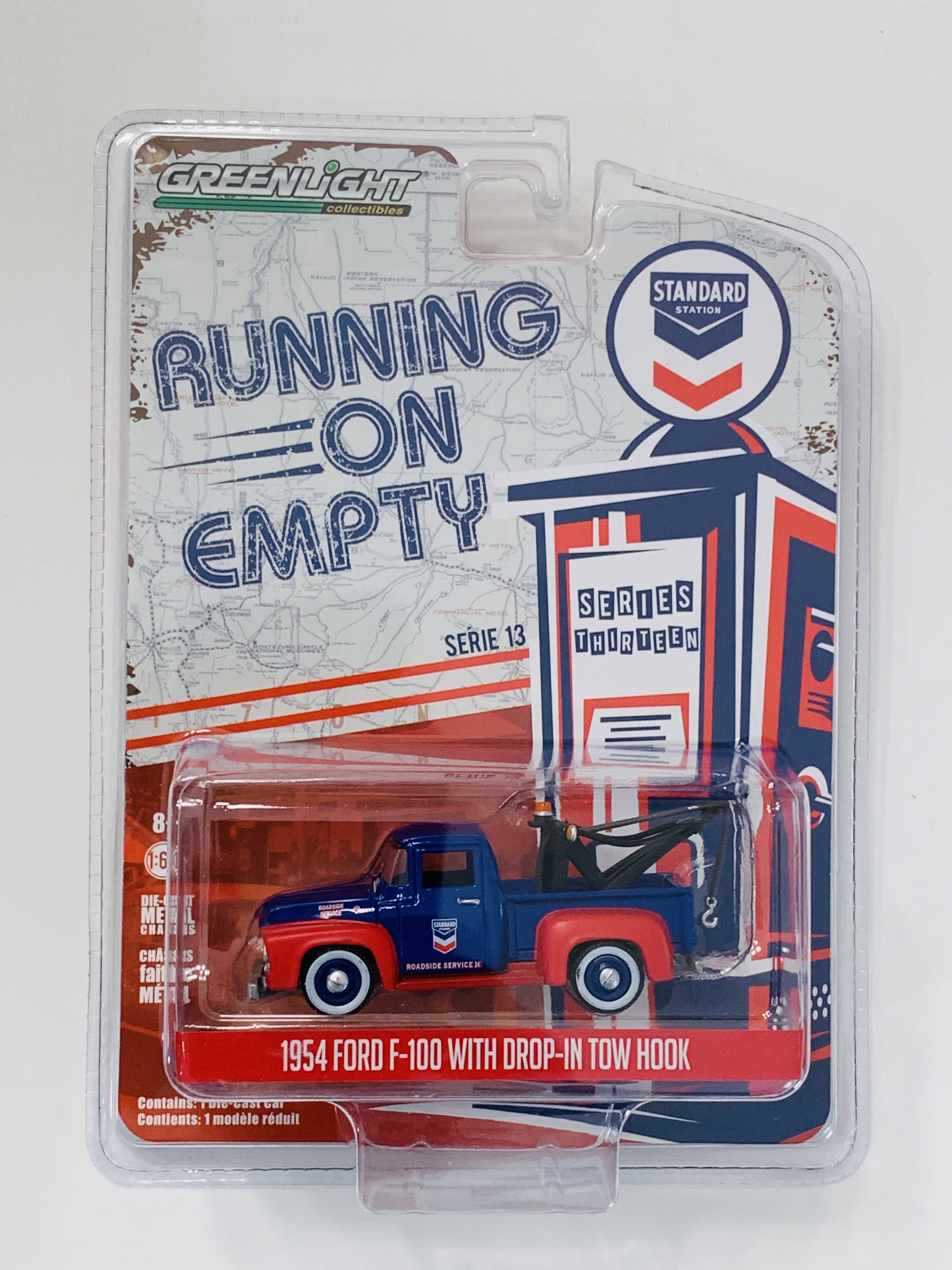 Greenlight Running On Empty Standard Oil 1954 Ford F-100 With Drop-In Tow Hook