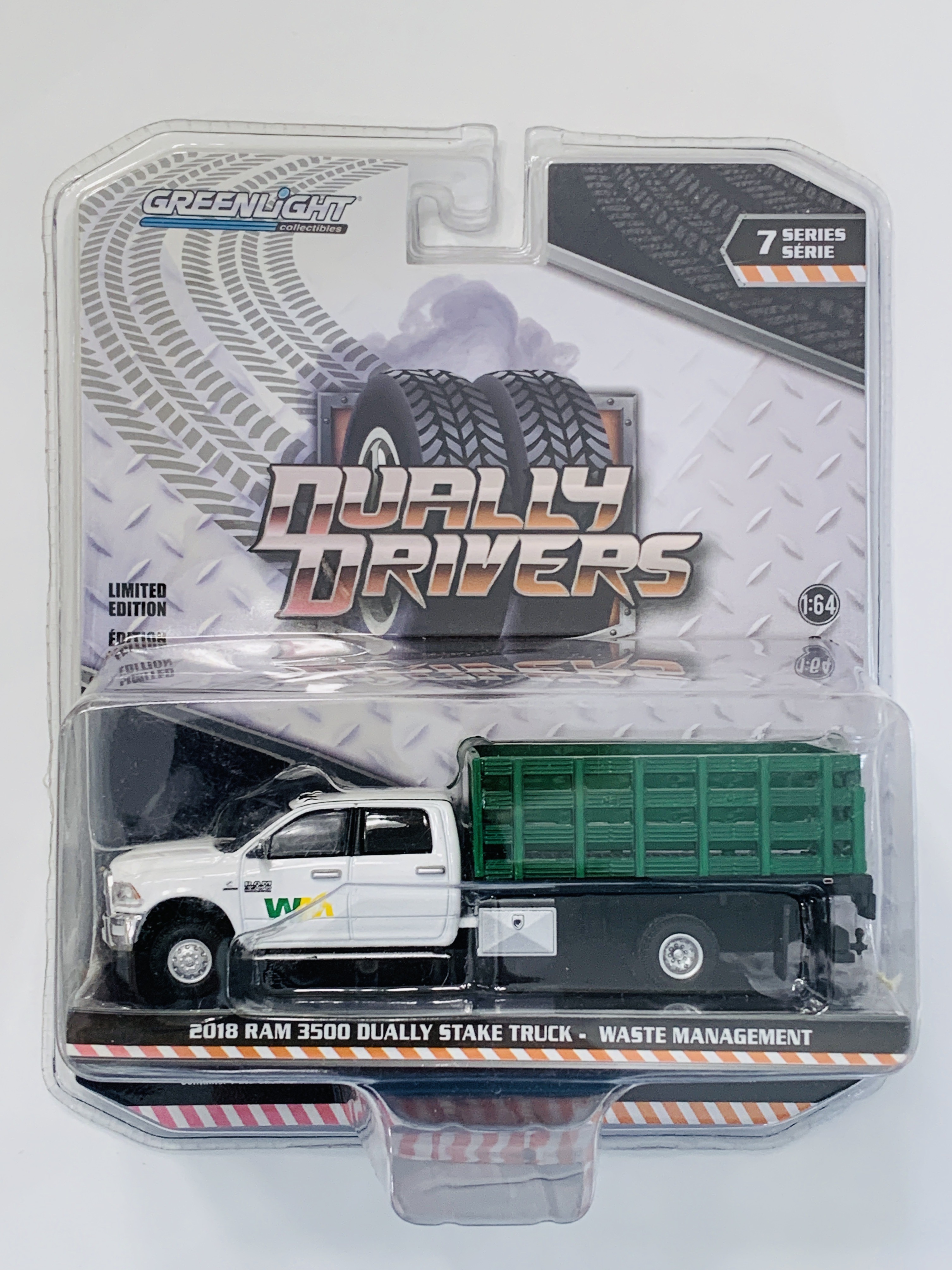 Greenlight Dually Drivers 2018 RAM 3500 Dually Stake Truck - Waste Management