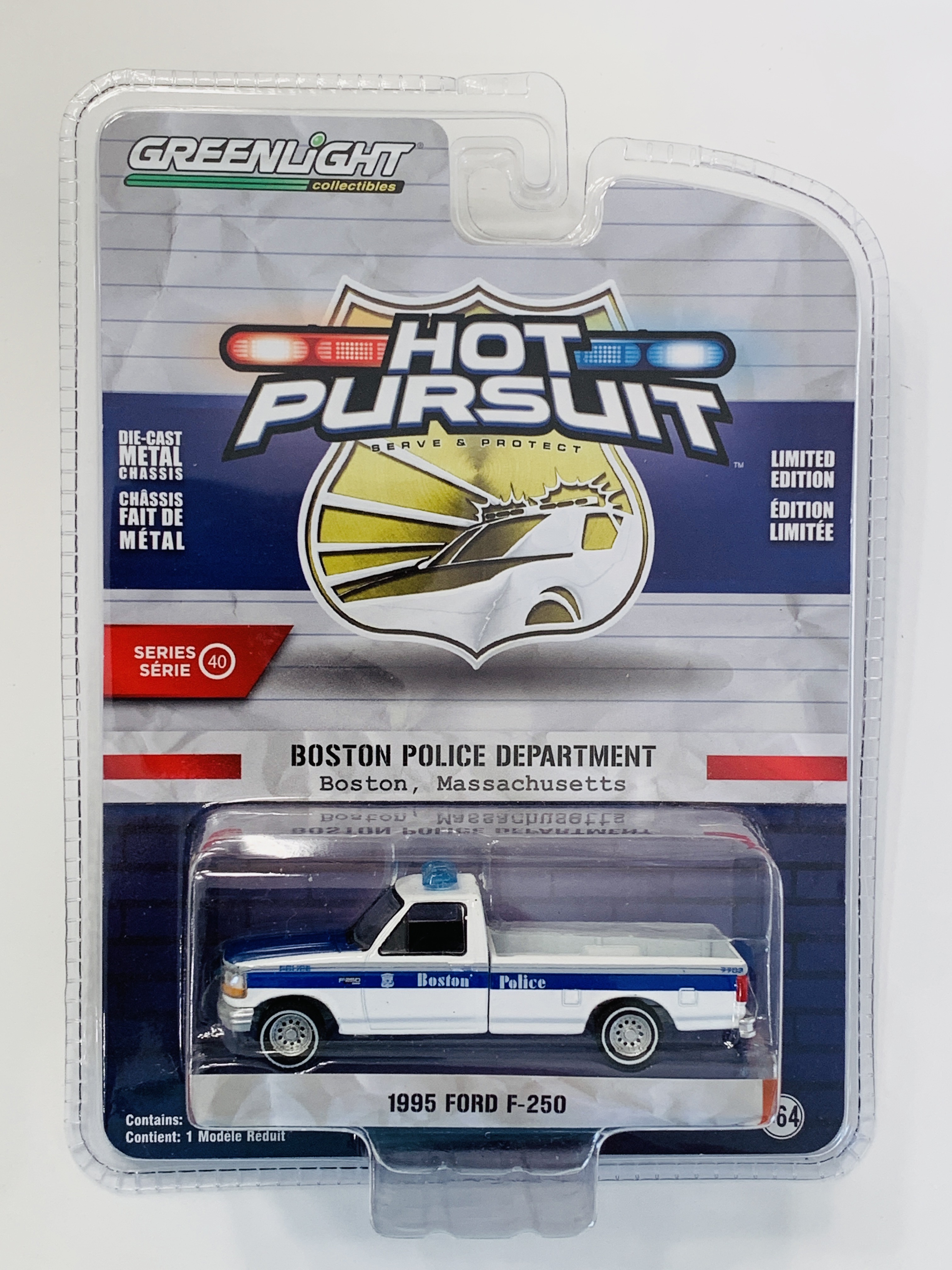 Greenlight Hot Pursuit Boston Police Department 1995 Ford F-250
