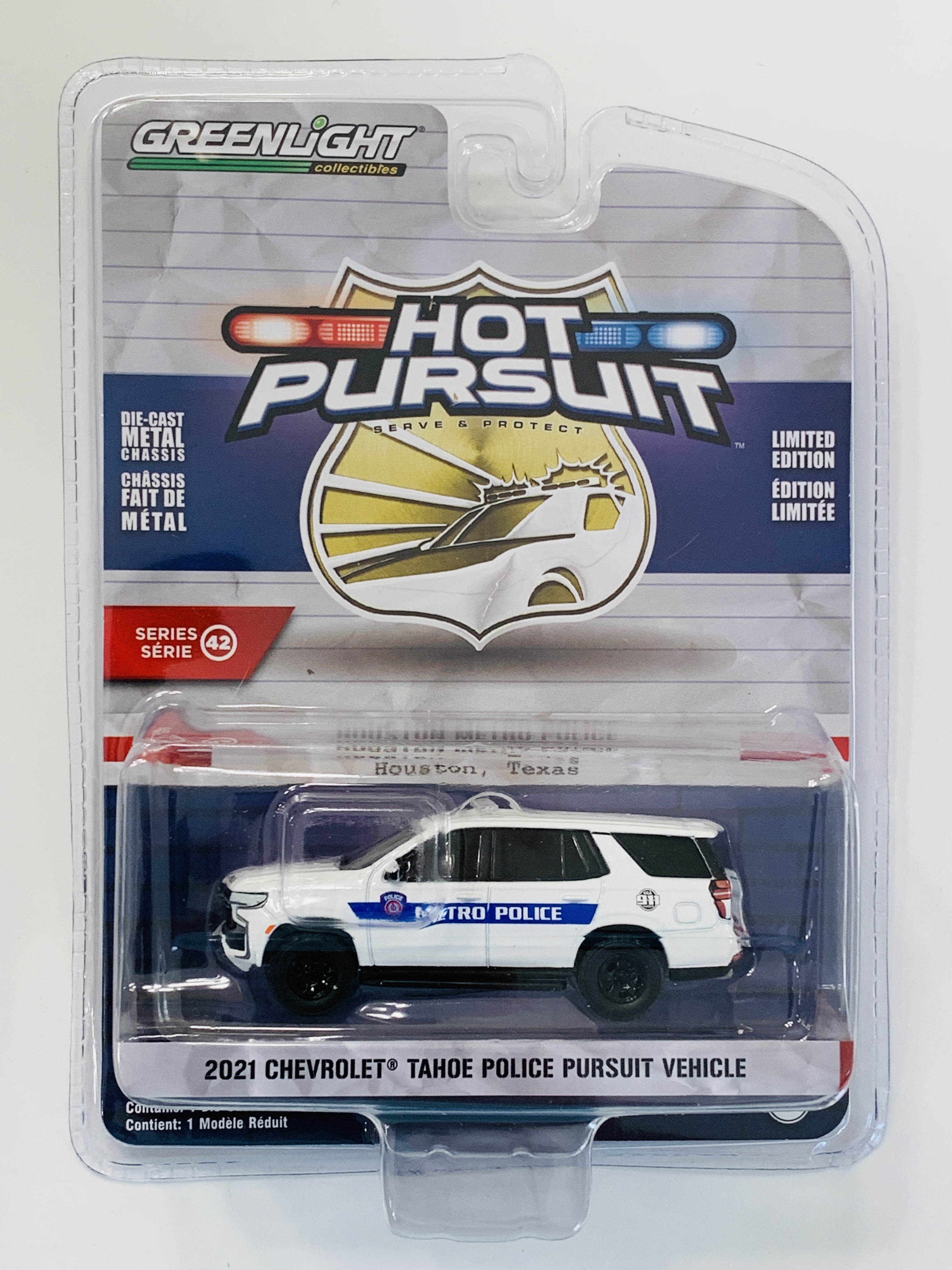 Greenlight Hot Pursuit Houston Metro Police 2021 Chevrolet Tahoe Police ...