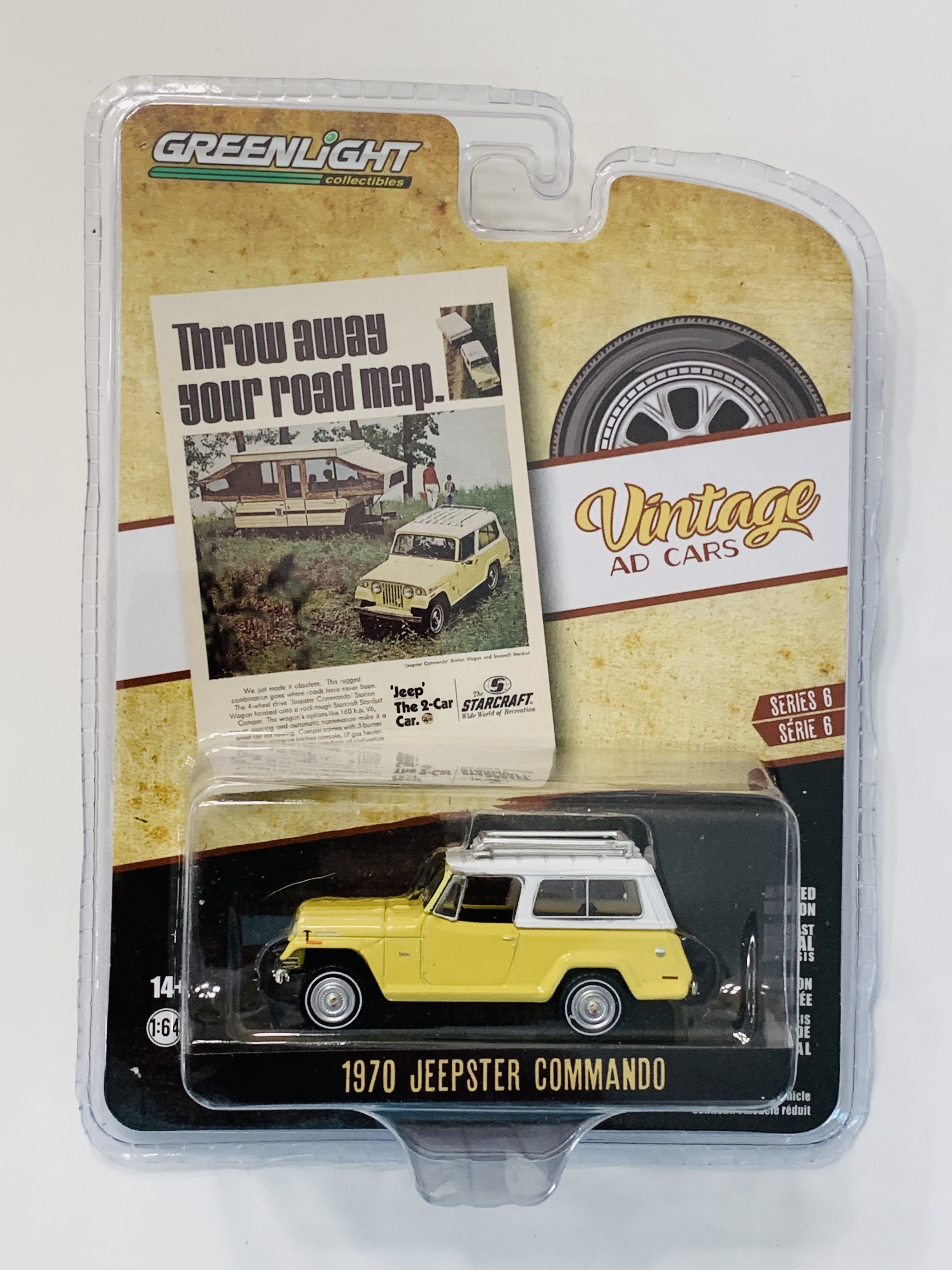 Greenlight Vintage Ad Cars 1970 Jeepster Commando