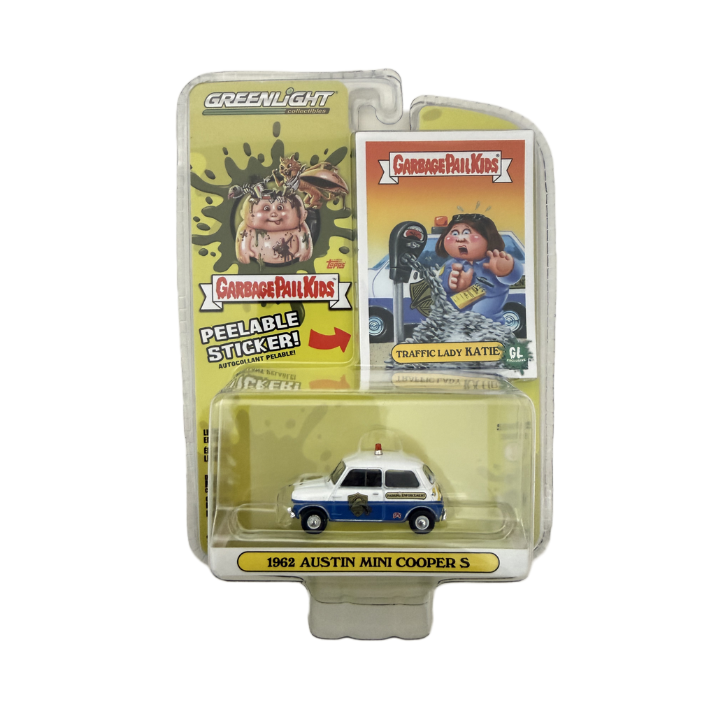 Greenlight Garbage Pail Kids Traffic Lady Katie 1962 Austin Mini Cooper S