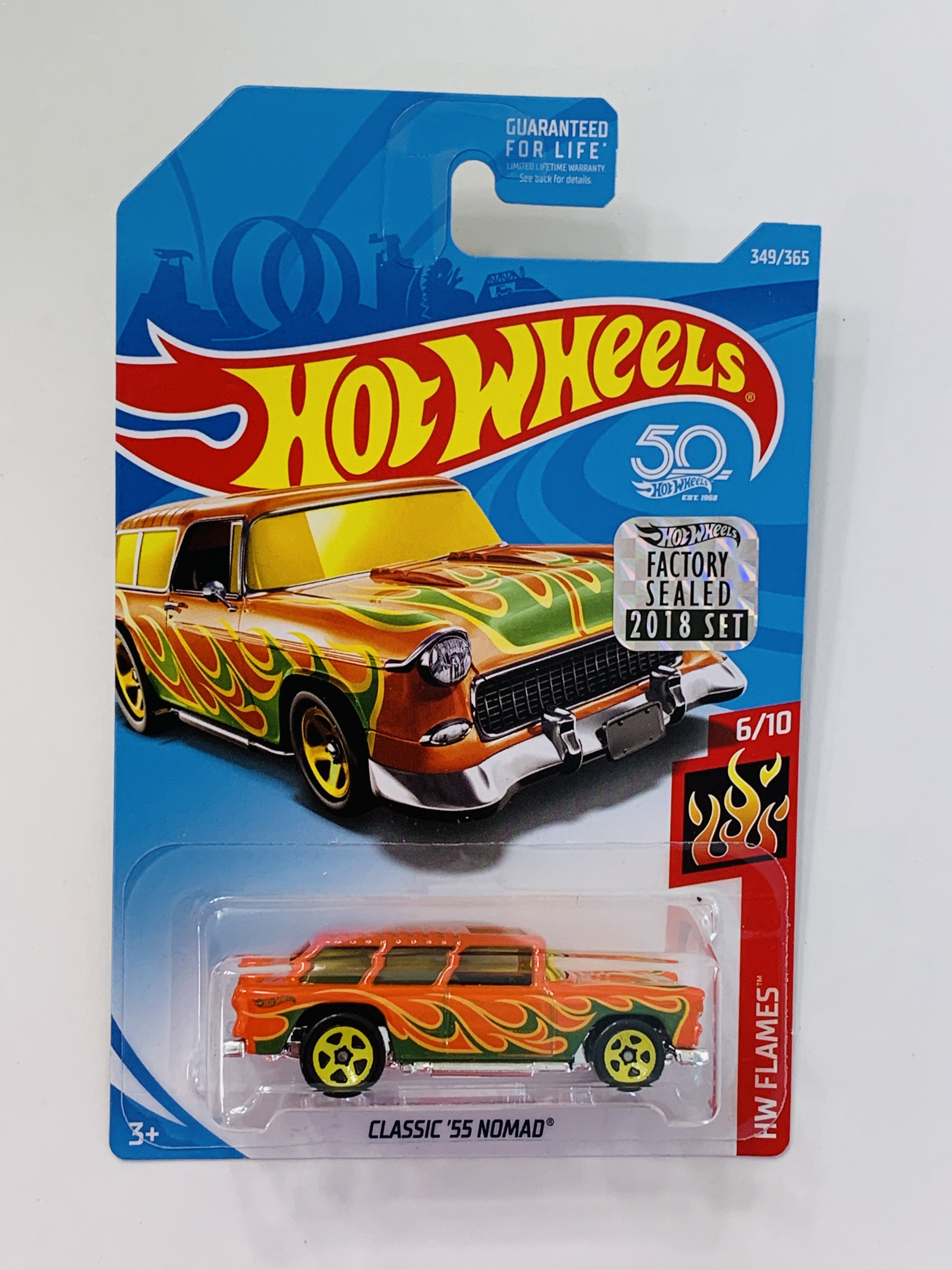 Hot Wheels 2018 Factory Set #349 Classic '55 Nomad - Orange