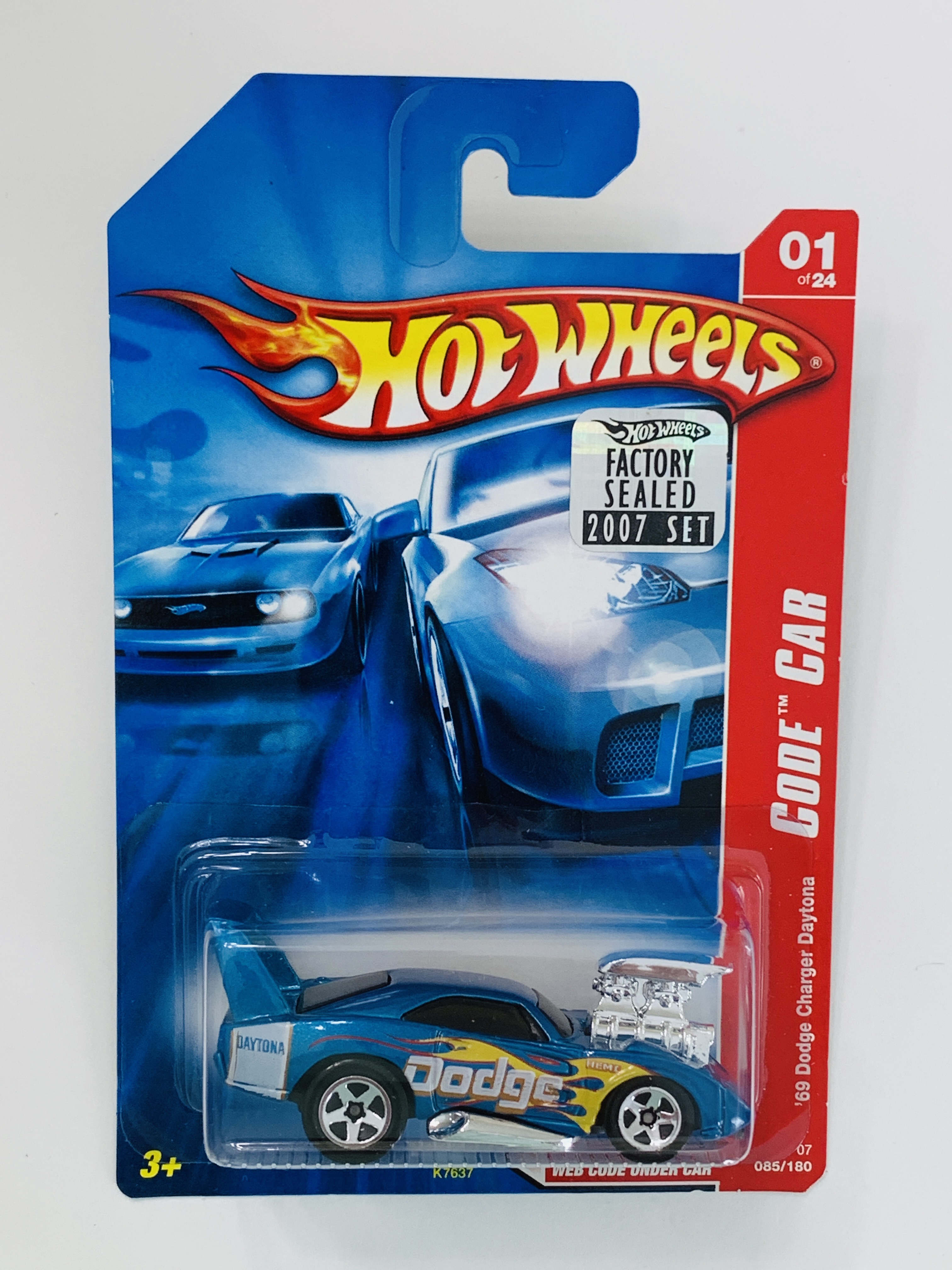 Hot Wheels 2007 Factory Set #085 '69 Dodge Charger Daytona - Blue