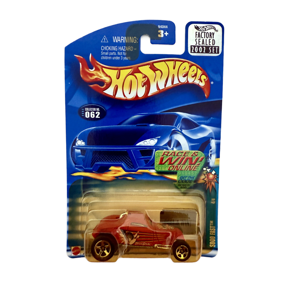 Hot Wheels 2002 Factory Set #062 Sooo Fast - Yellowed Blister