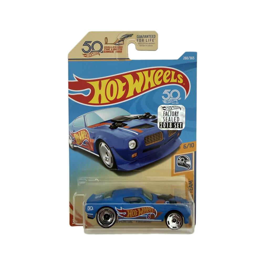 Hot Wheels 2018 50th Anniversary Factory Set Race Team #288 '70 Pontiac Firebird