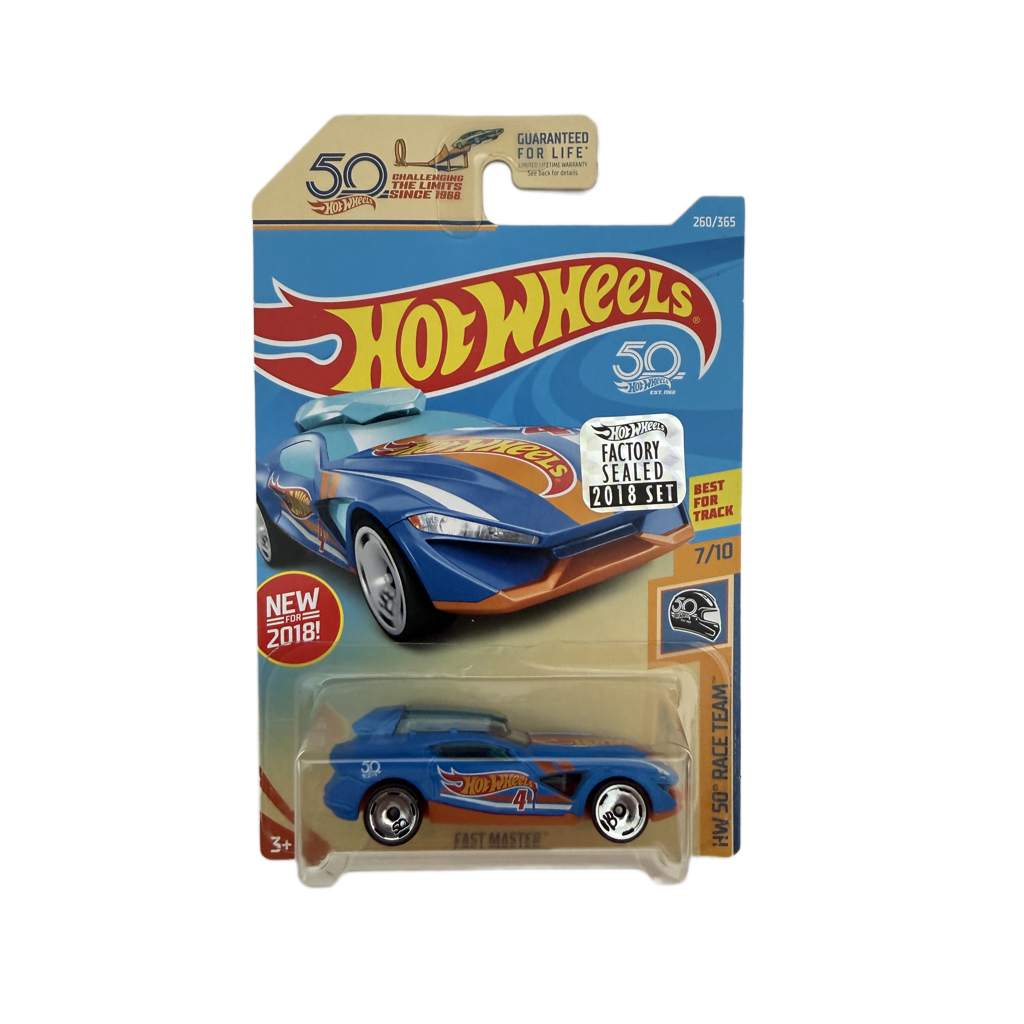Hot Wheels 2018 50th Anniversary Factory Set Race Team #260 Fast Master
