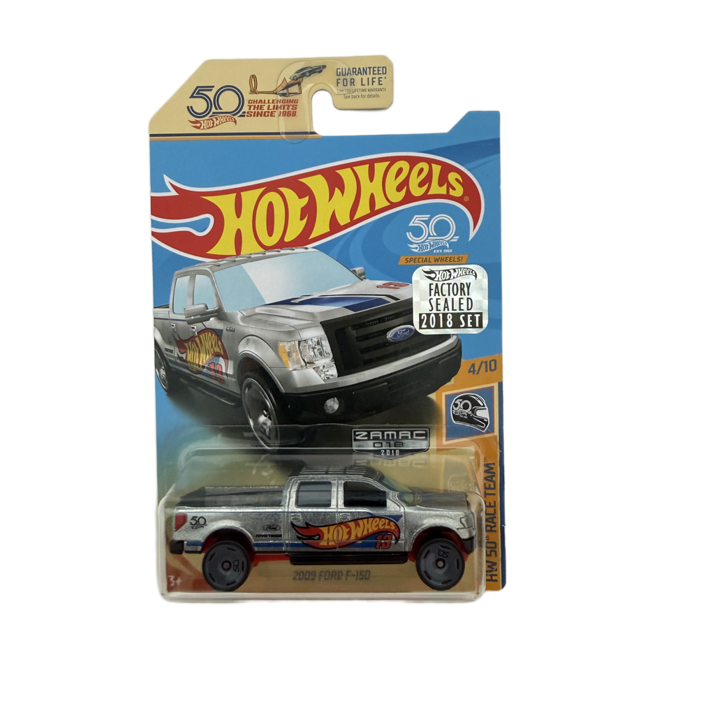 Hot Wheels 2018 50th Anniversary Factory Set Race Team 2009 Ford F-150 ZAMAC
