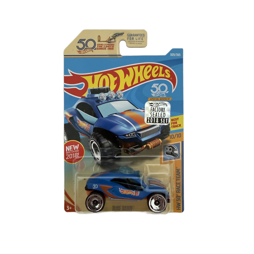 Hot Wheels 2018 50th Anniversary Factory Set Race Team #309 Dune Daddy