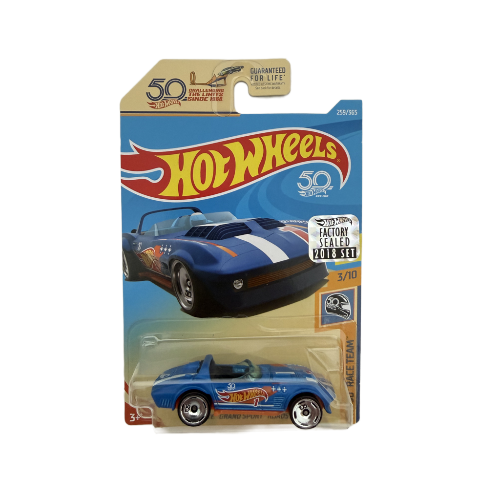 Hot Wheels 2018 50th Anniversary Factory Set Race Team #259 Corvette Grand Sport Roadster