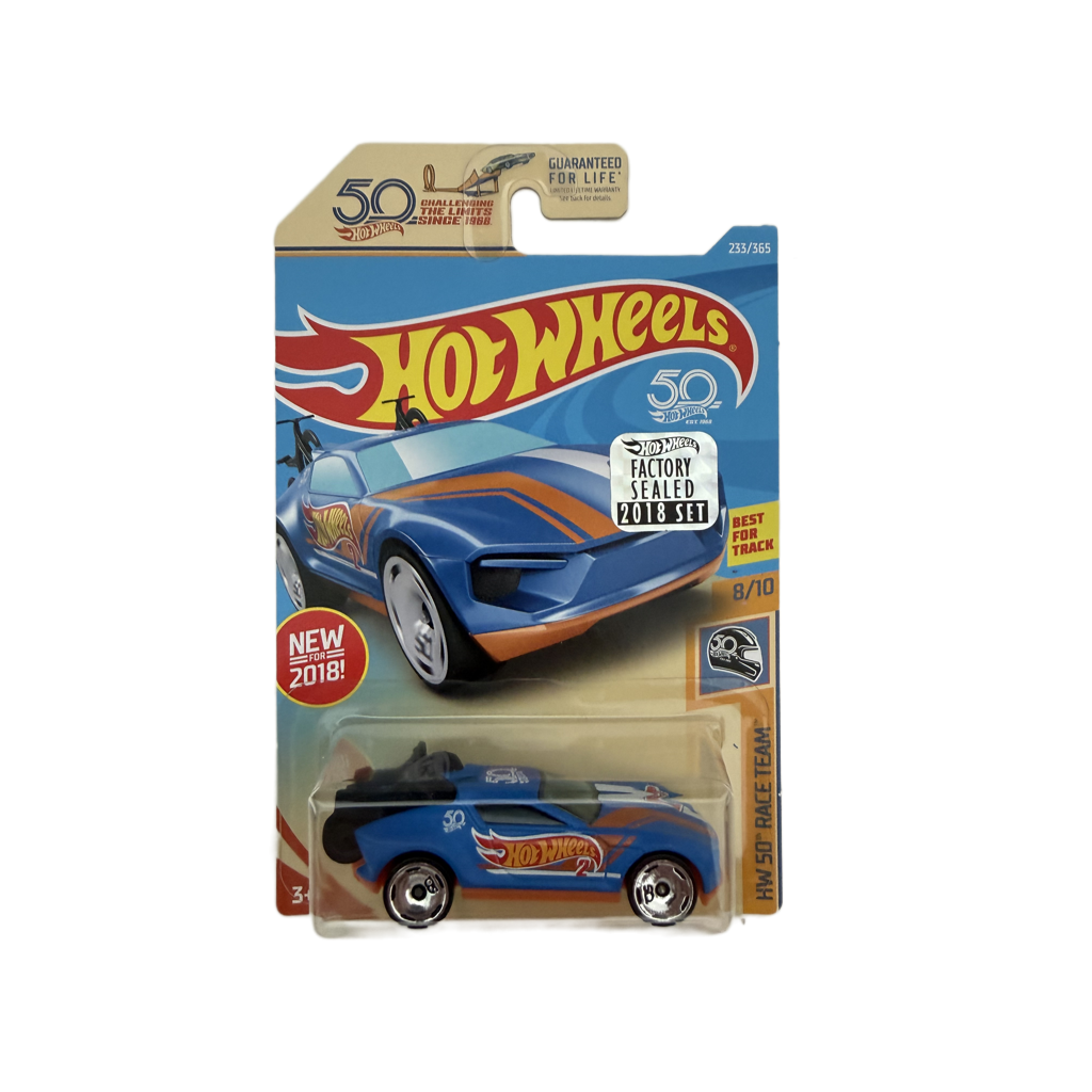 Hot Wheels 2018 50th Anniversary Factory Set Race Team #233 Rise 'N Climb - Blue
