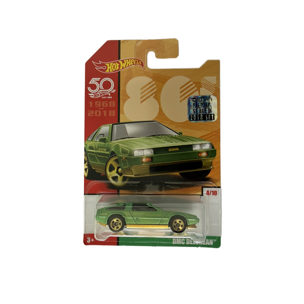 Hot Wheels 50th Anniversary Factory Set Throwback DMC Delorean