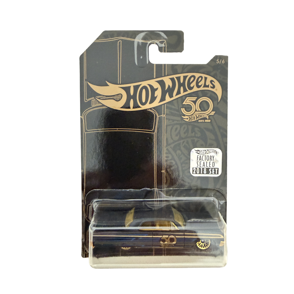 Hot Wheels 2018 50th Anniversary Factory Set Black & Gold '64 Impala