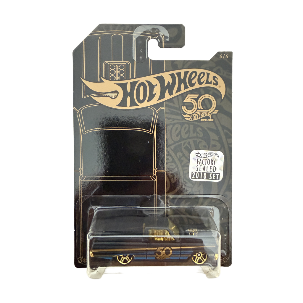 Hot Wheels 2018 50th Anniversary Factory Set Black & Gold '65 Ford Ranchero
