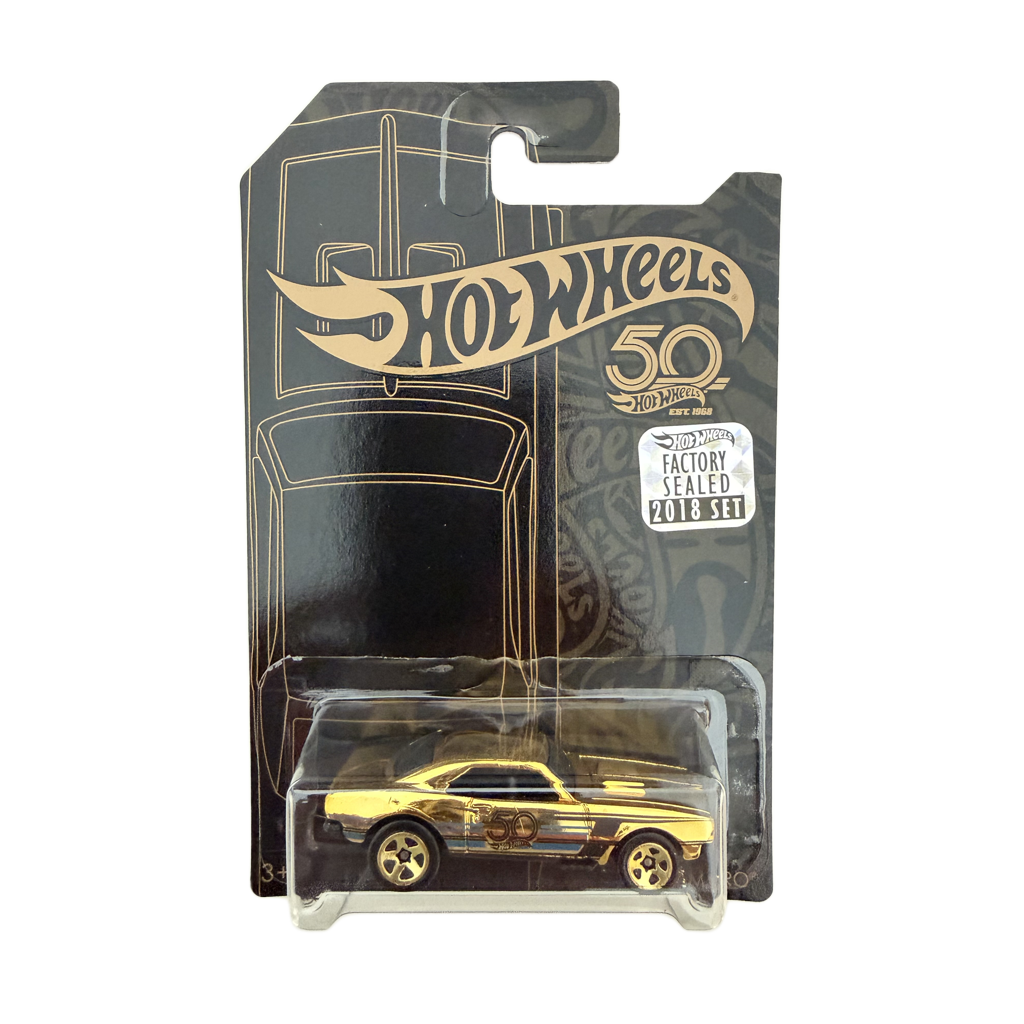 Hot Wheels 2018 50th Anniversary Factory Set Black & Gold '67 Camaro Chase