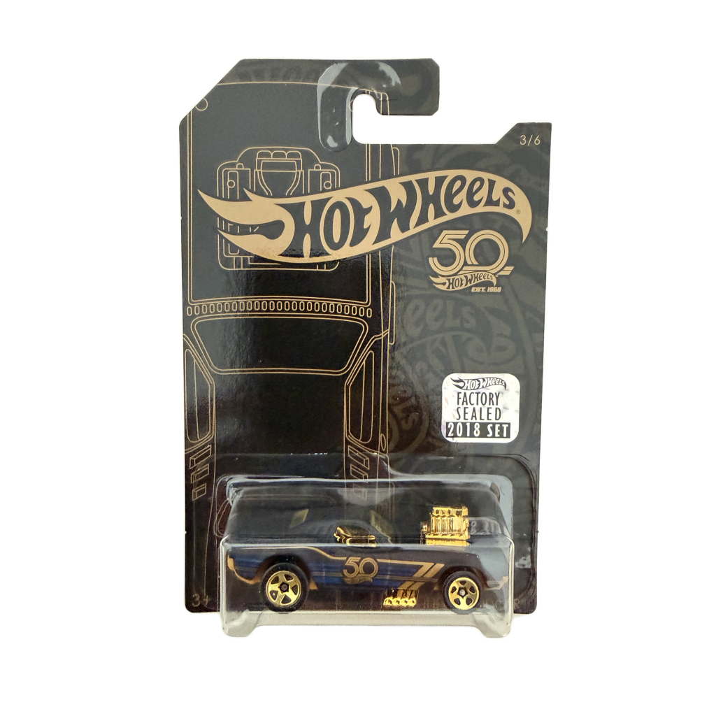 Hot Wheels 2018 50th Anniversary Factory Set Black & Gold Rodger Dodger