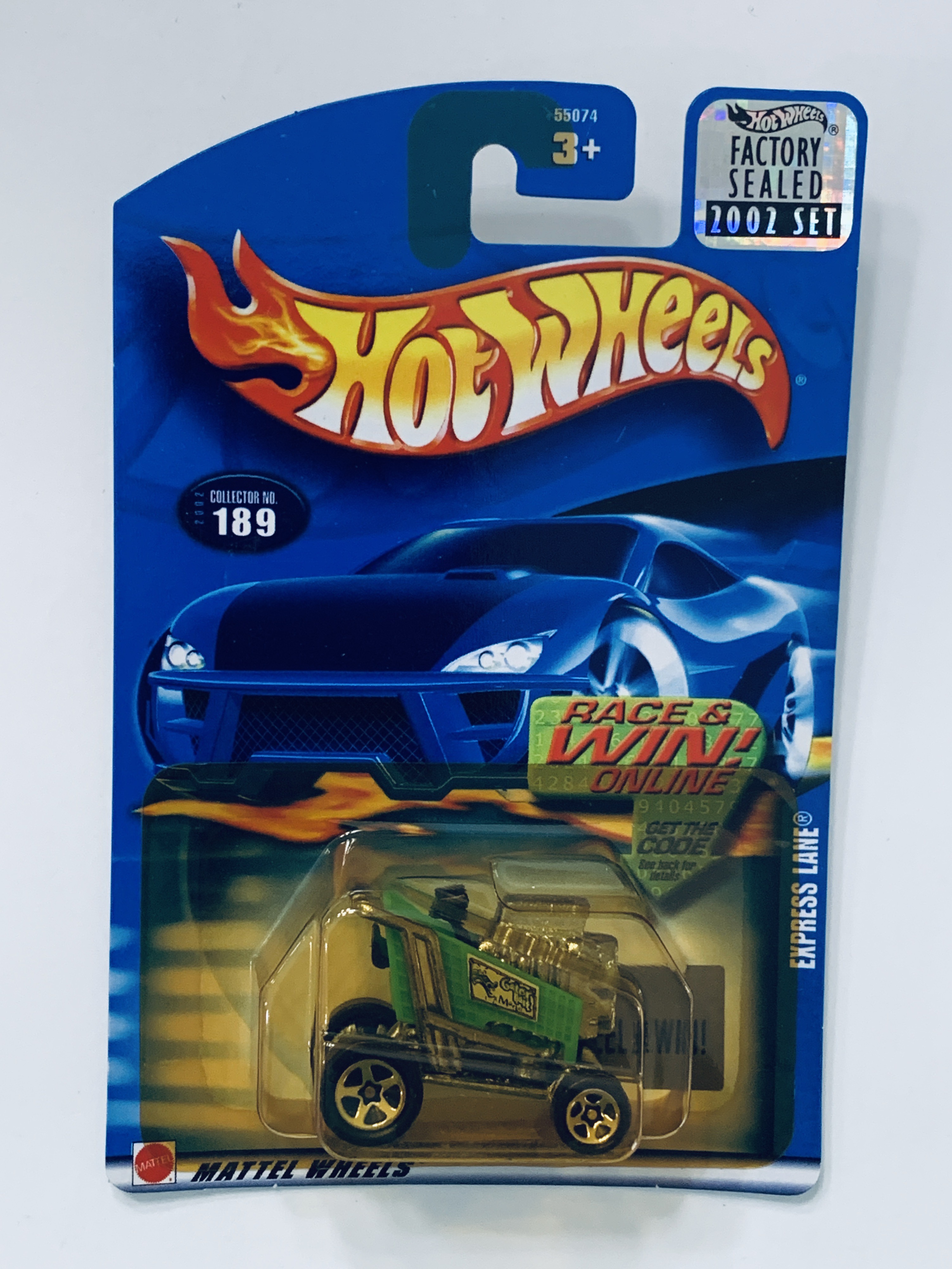 Hot Wheels 2002 Factory Set 189 Express Lane Yellowed Blister