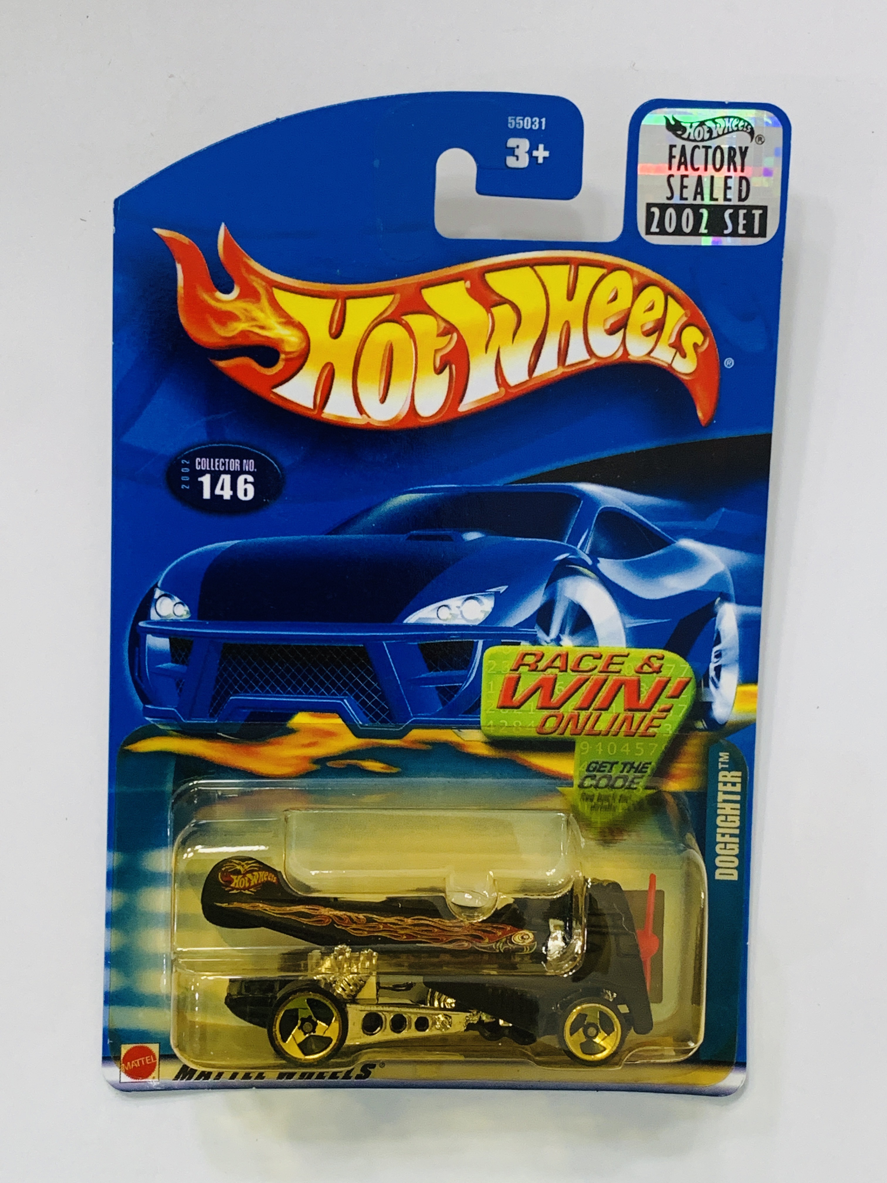 Hot Wheels 2002 Factory Set #146 Dogfighter - Yellowed Blister