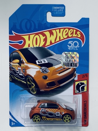 Hot Wheels 2018 Factory Set Fiat 500 - Orange