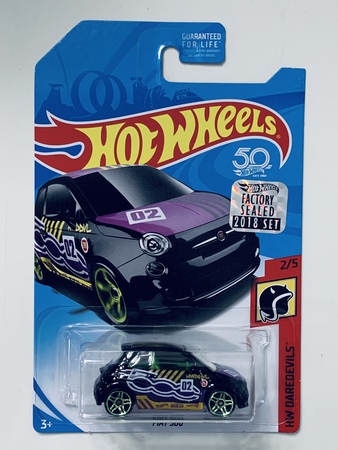 Hot Wheels 2018 Factory Set Fiat 500 - Purple