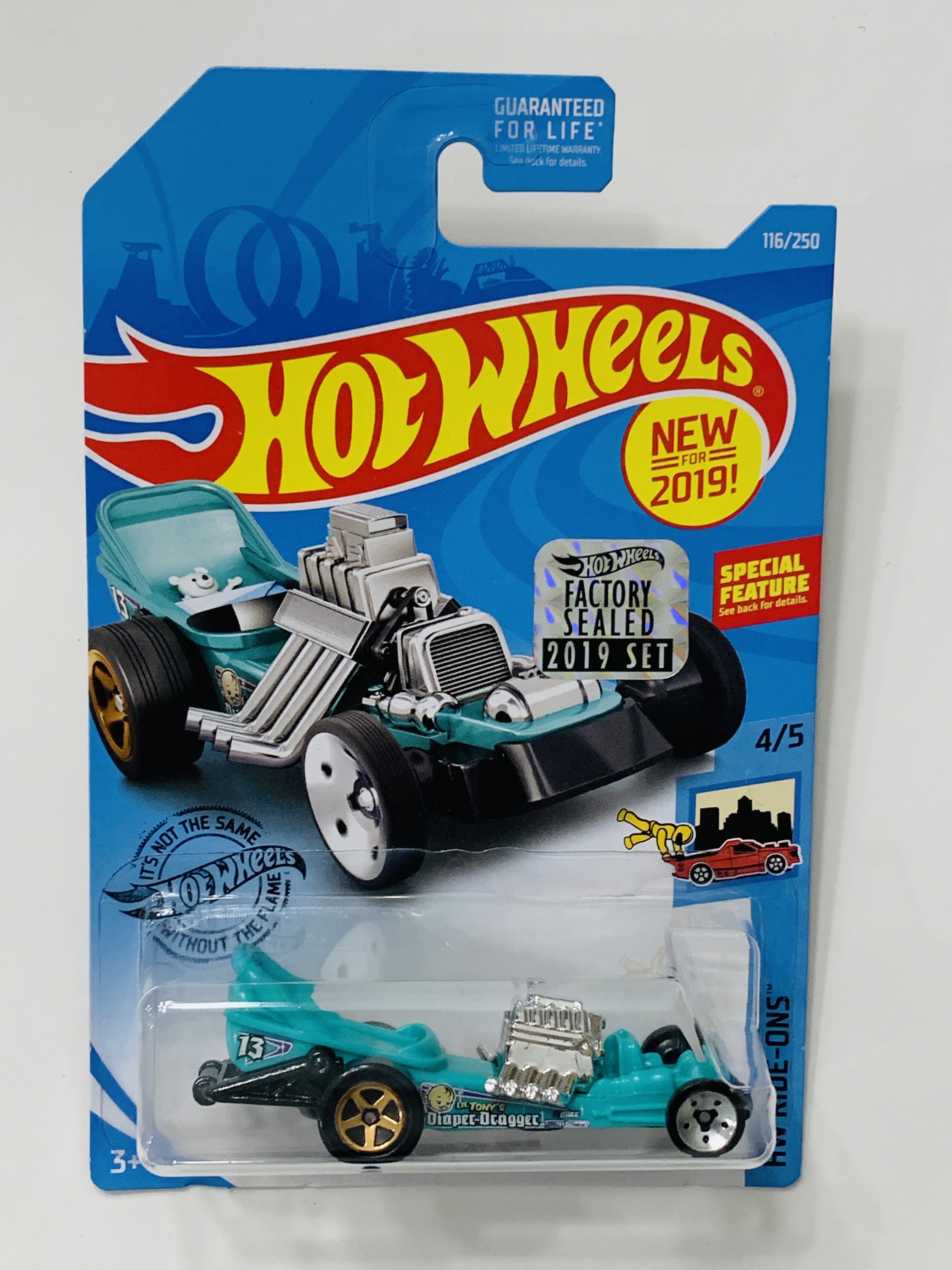 Hot Wheels 2019 Factory Set 116 Diaper Dragger Teal
