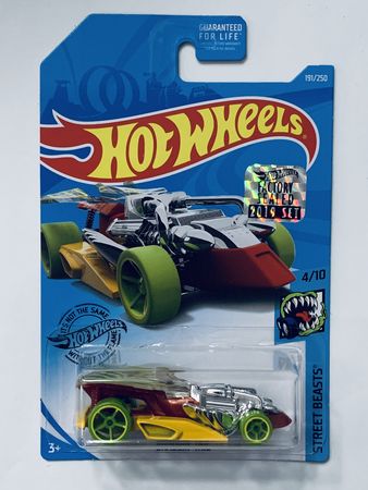 Hot Wheels 2019 Factory Set #191 Draggin' Tail - Red/Yellow