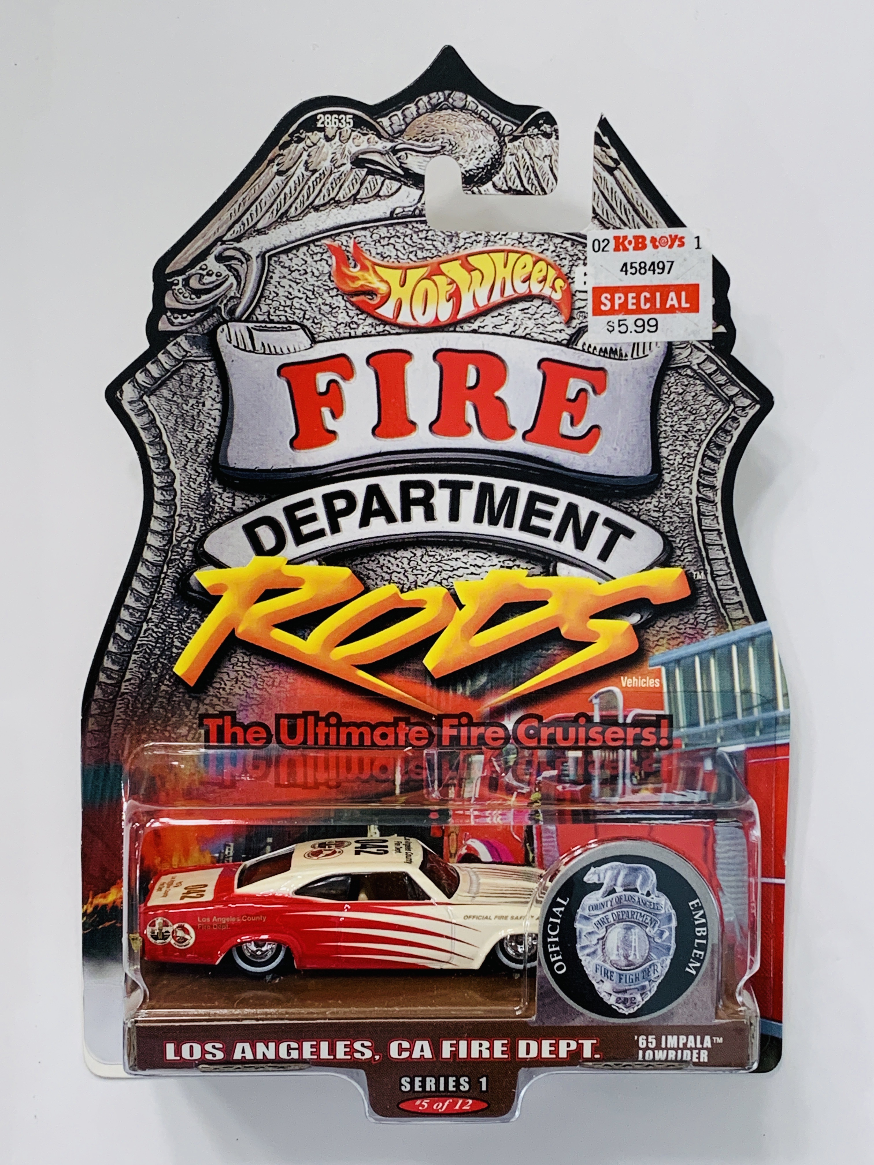 Hot Wheels Fire Department Rods Los Angeles '65 Impala Lowrider