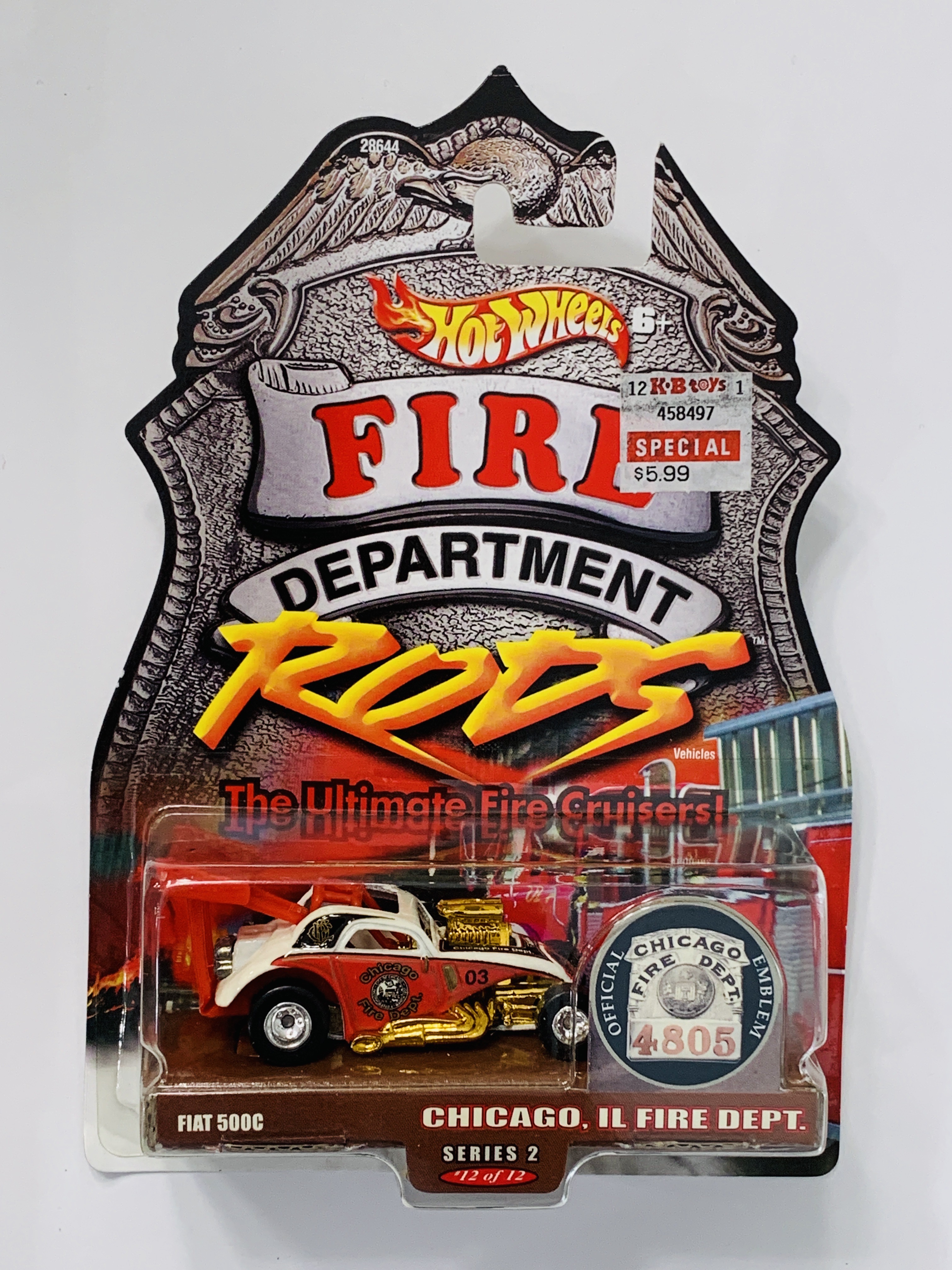 Hot Wheels Fire Department Rods Chicago Fiat 500C
