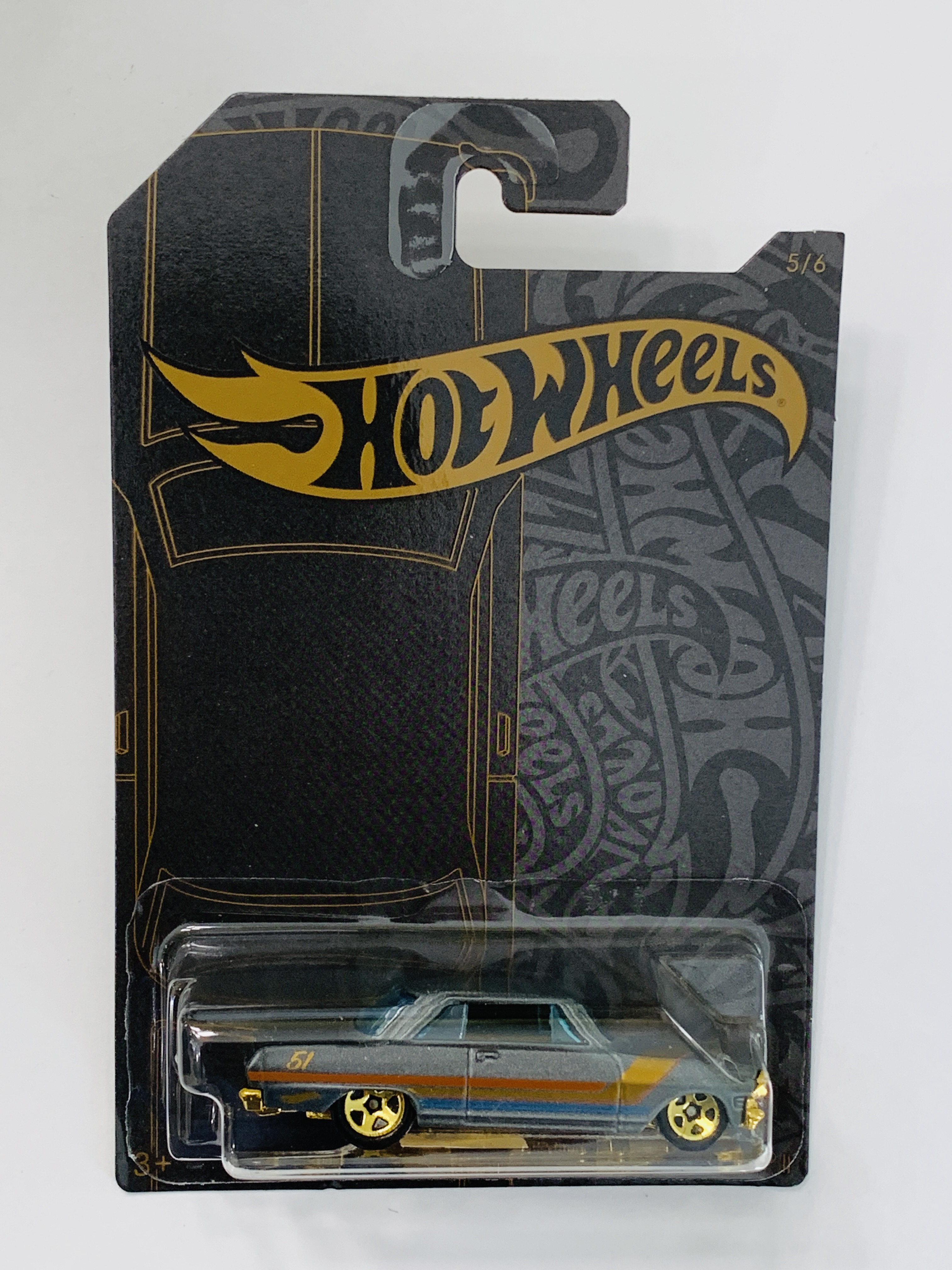 Hot Wheels 51st Anniversary Satin & Chrome '63 Chevy II