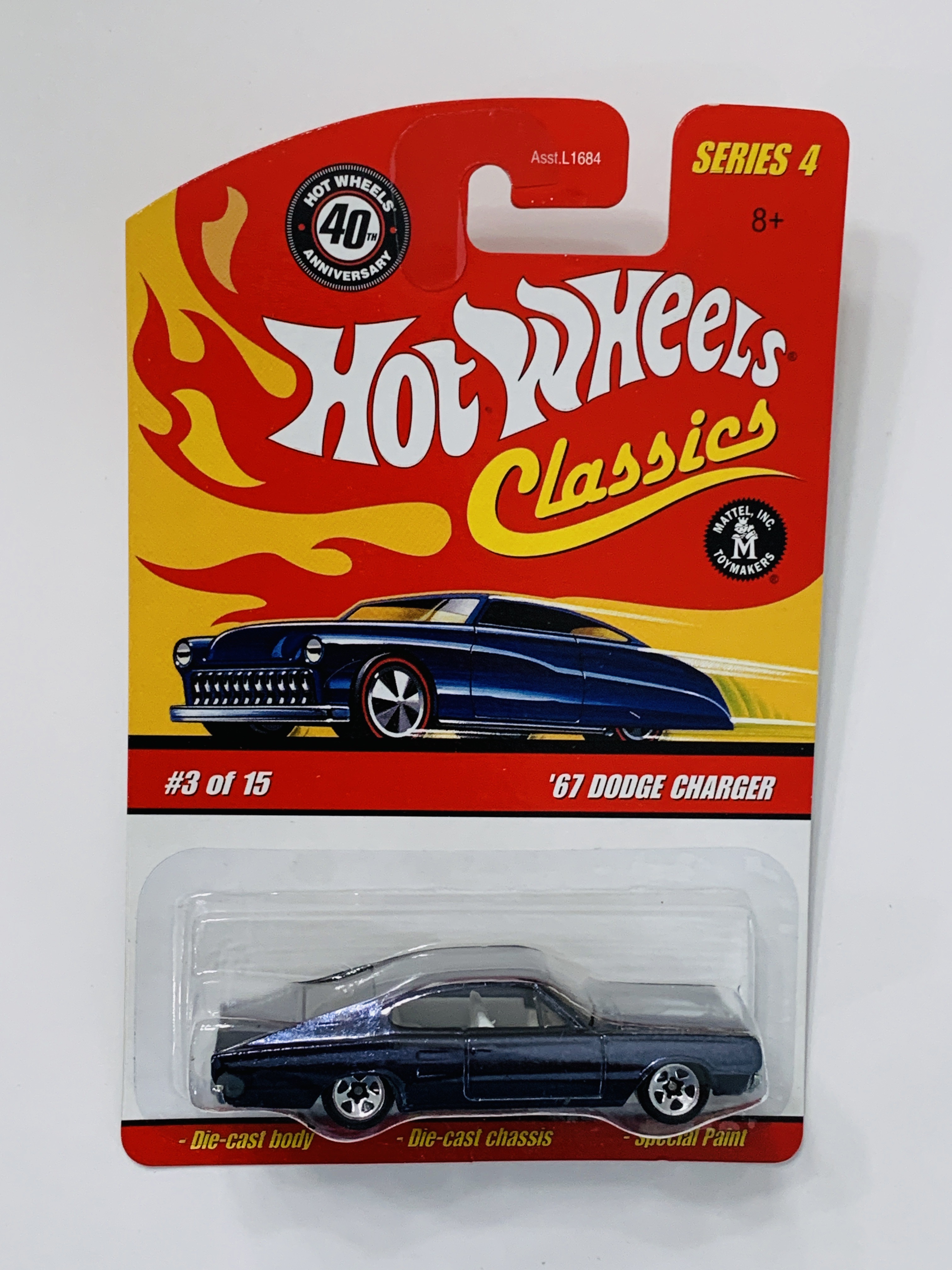 Hot Wheels Classics Series 4 '67 Dodge Charger - Steel Blue