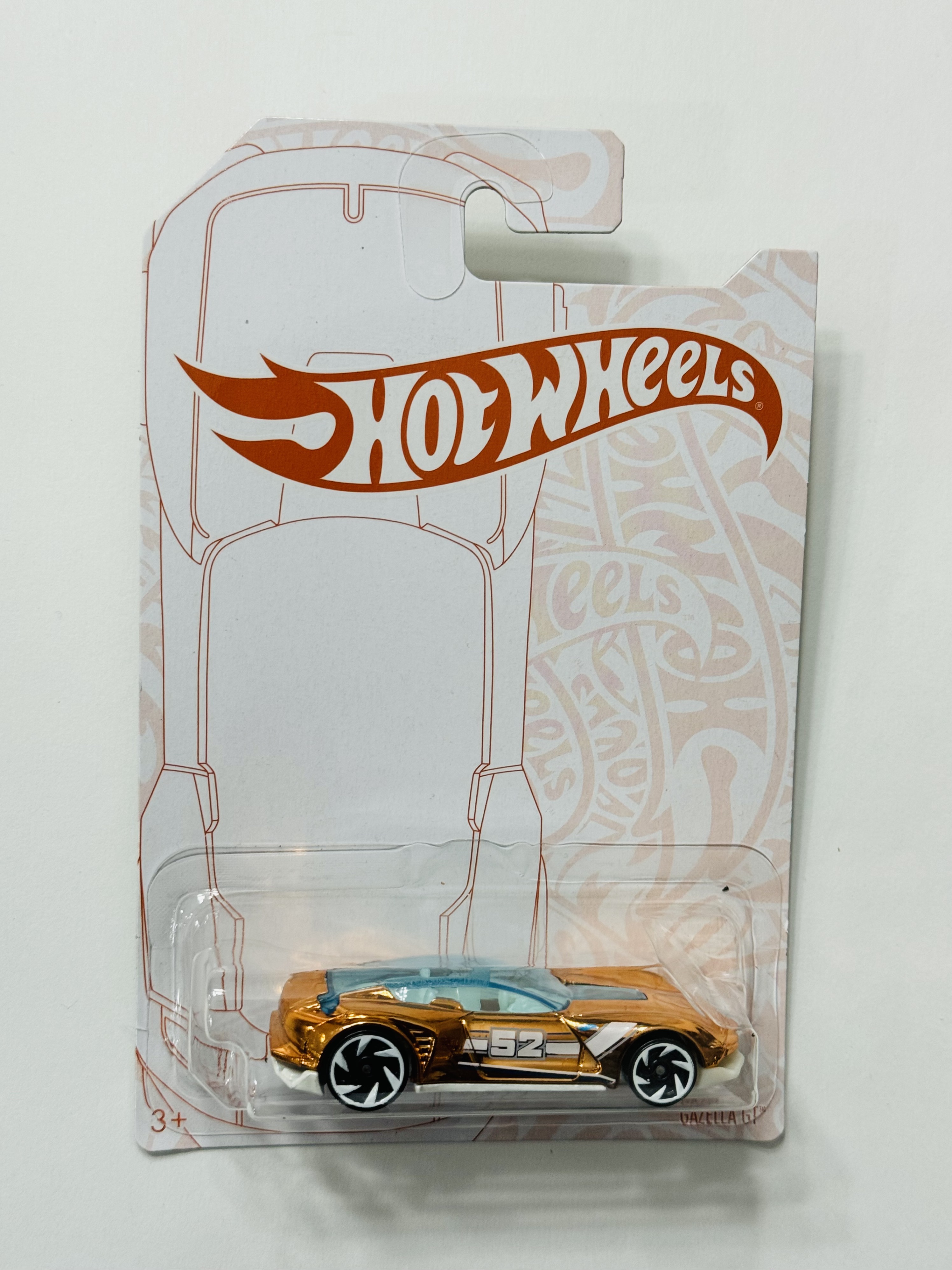 Hot Wheels 52nd Anniversary Pearl & Chrome Gazella GT Chase