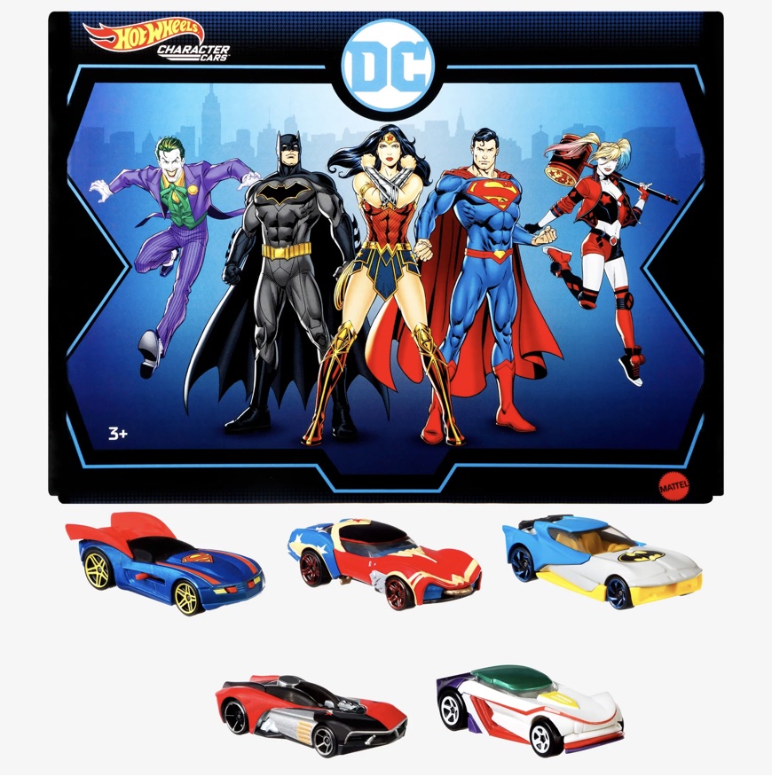 Hot Wheels DC Comics Character Cars 5-Pack