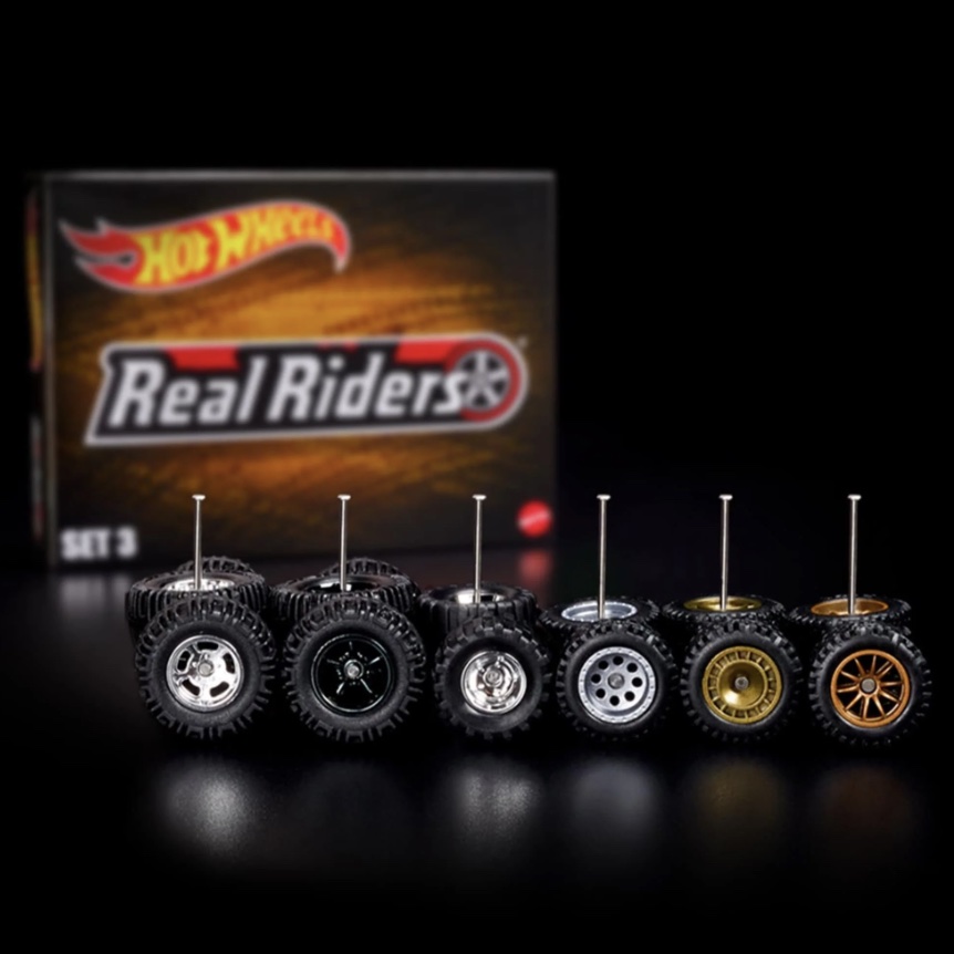 Hot Wheels Real Riders Tire/Wheel/Axel Set 3 - 6 Pack