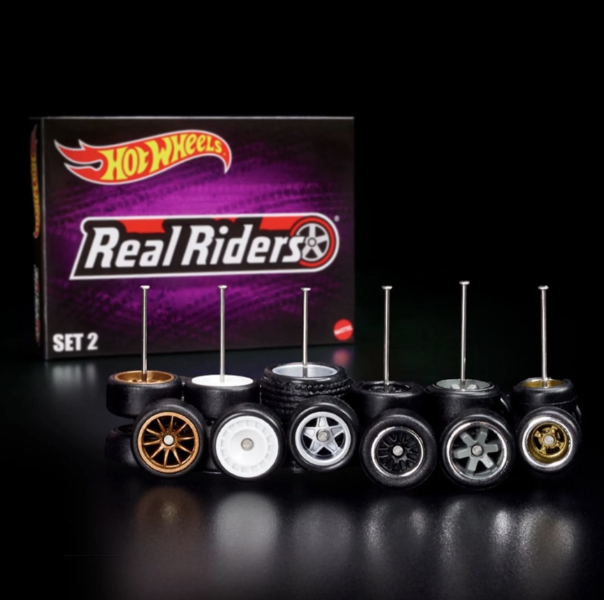 Hot Wheels Real Riders Tire/Wheel/Axel Set 2 - 6 Pack