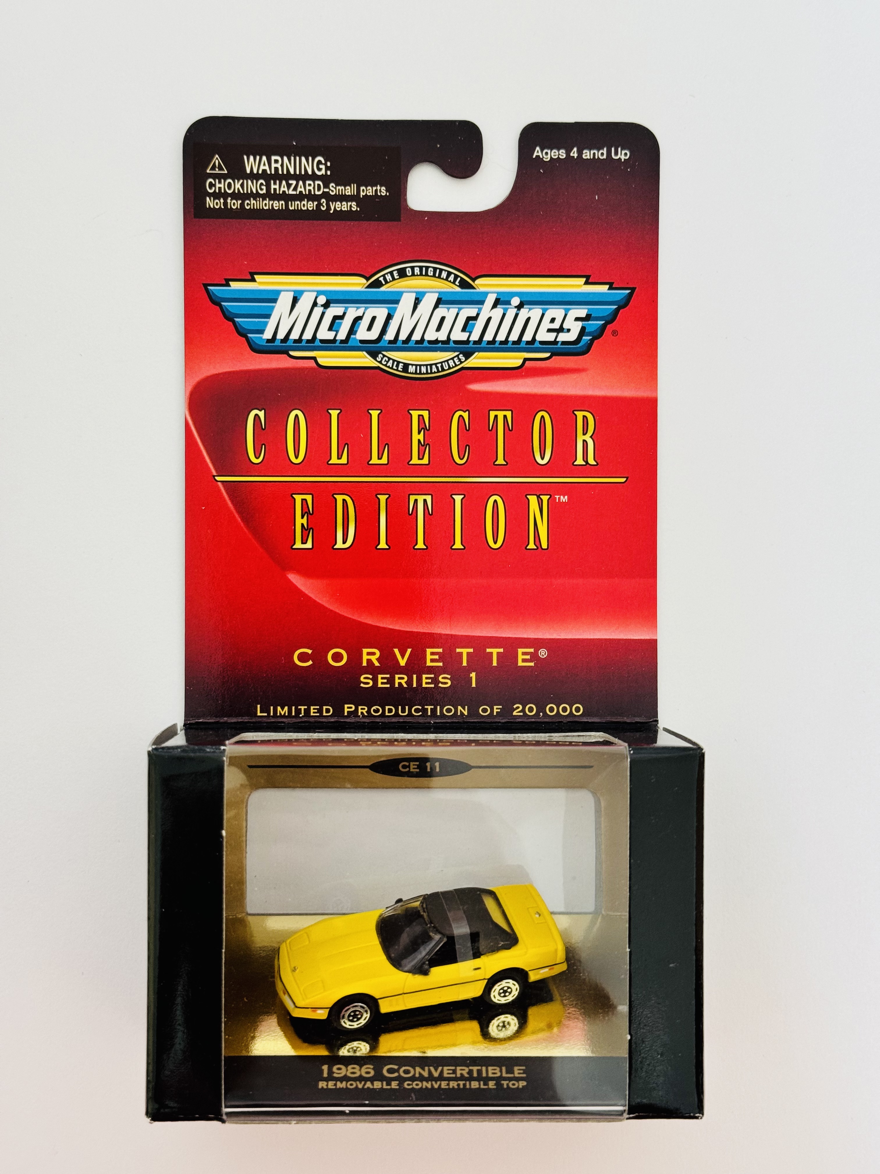 Micro Machines Corvette Series 1 1986 Convertible - Yellow
