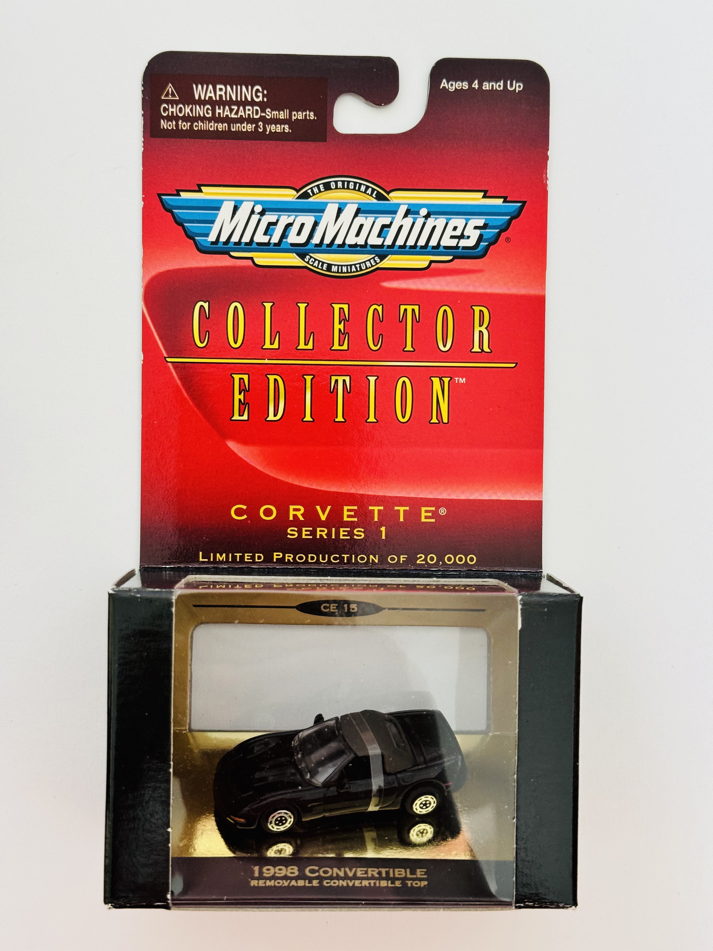 Micro Machines Corvette Series 1 1998 Convertible - Black