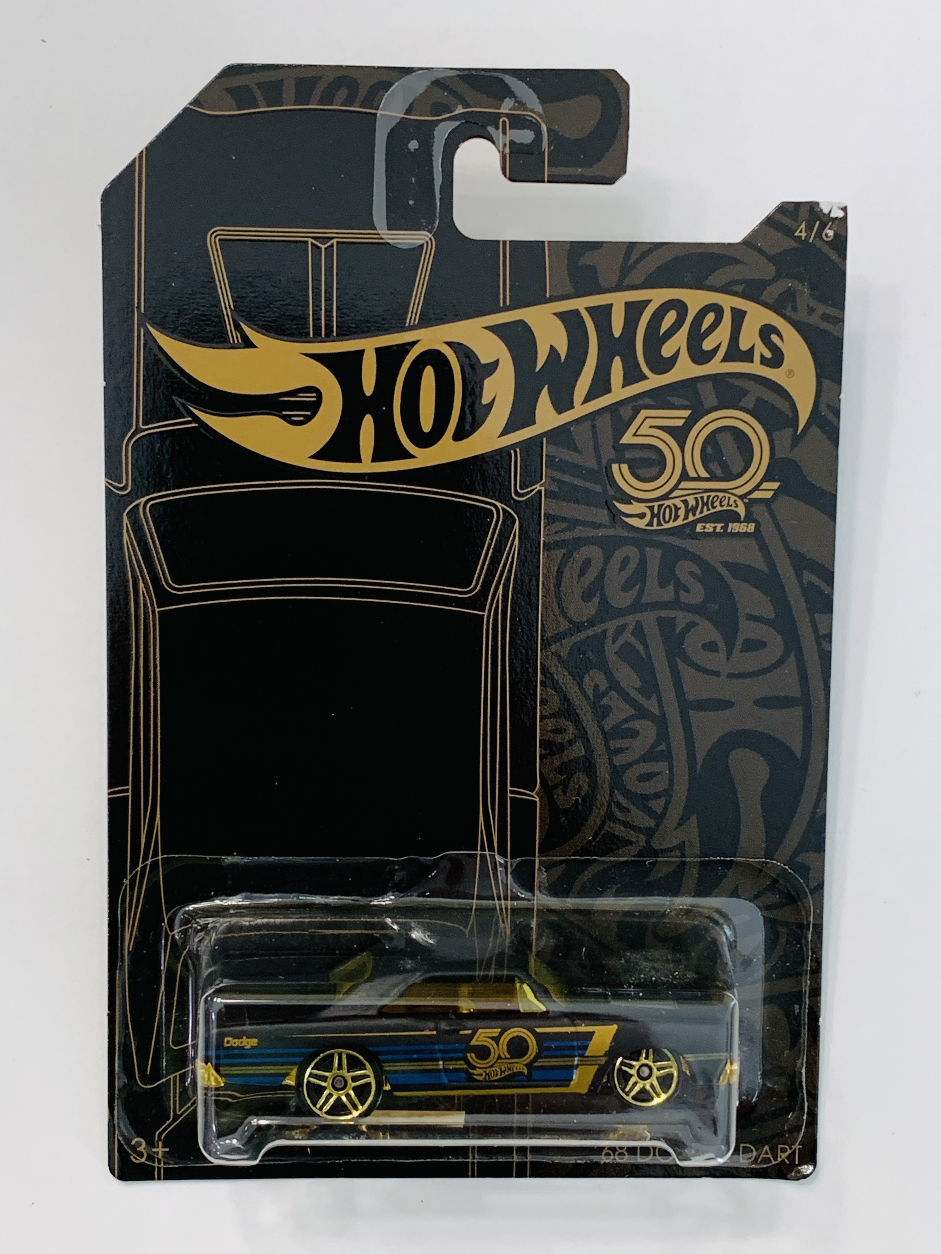 Hot Wheels 50th Anniversary Black & Gold '68 Dodge Dart