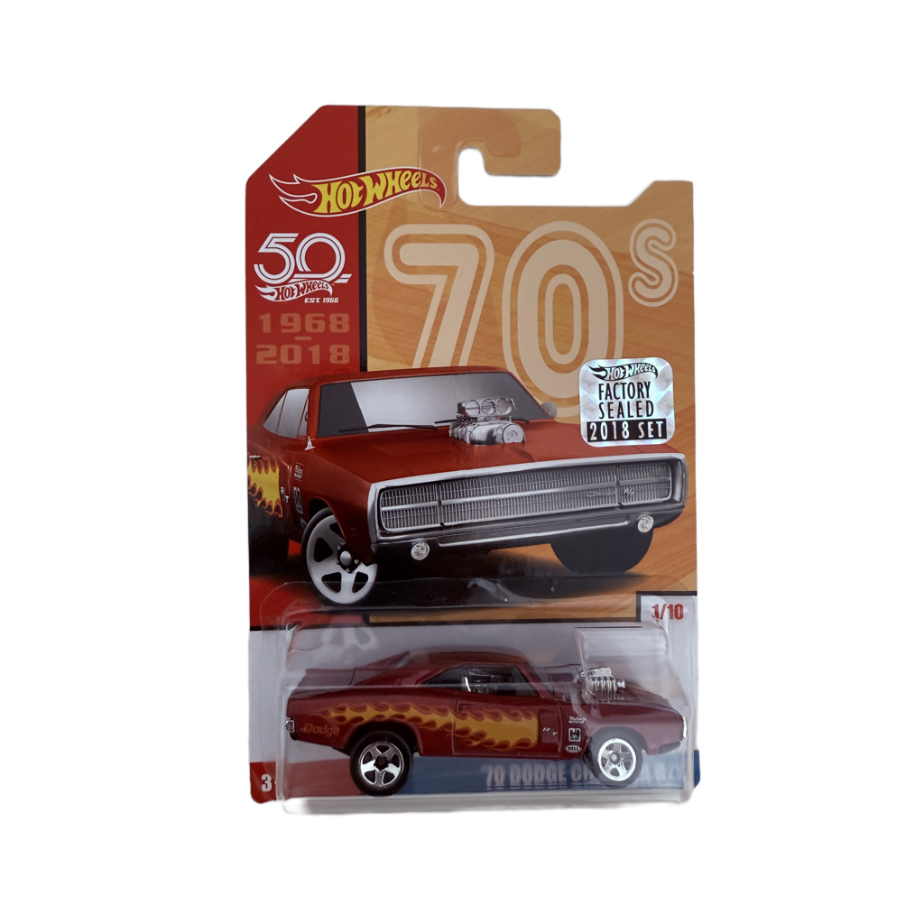Hot Wheels 2018 50th Anniversary Factory Set Cars Of The Decades '70 Dodge Charger R/T