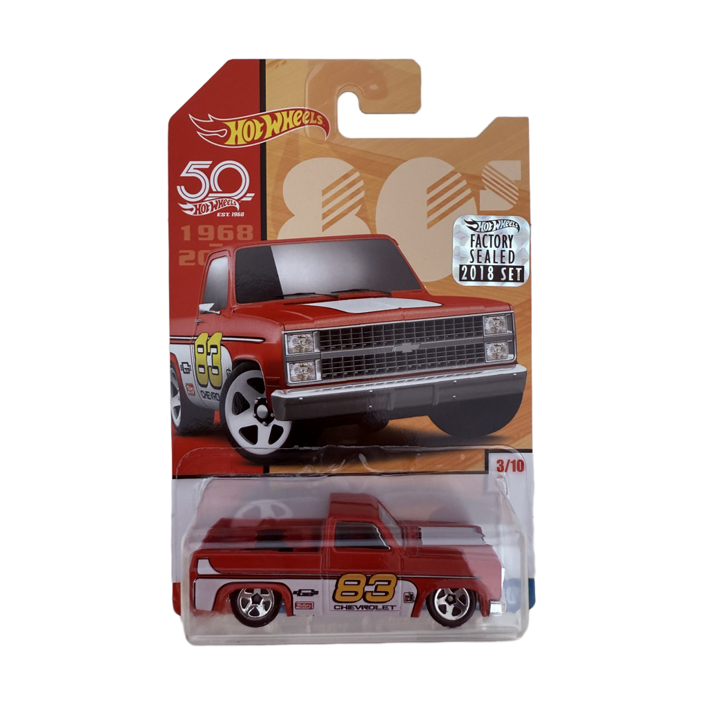 Hot Wheels 2018 50th Anniversary Factory Set Cars Of The Decades '83 Chevy Silverado