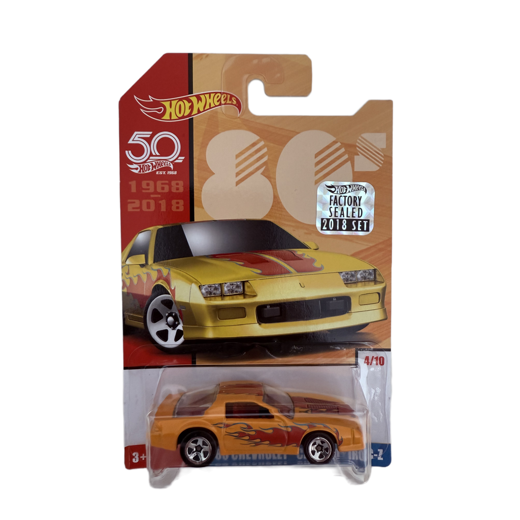 Hot Wheels 2018 50th Anniversary Factory Set Cars Of The Decades '85 Chevrolet Camaro IROC-Z