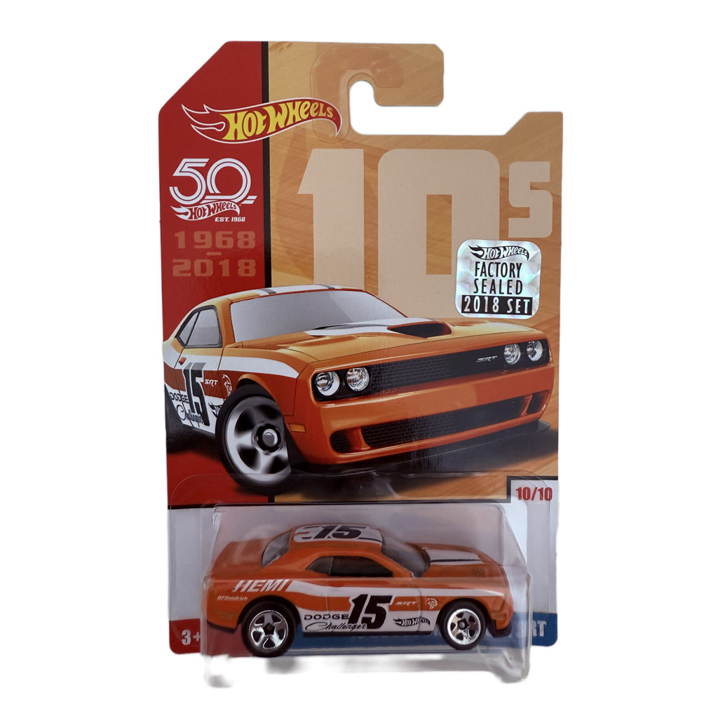Hot Wheels 2018 50th Anniversary Factory Set Cars Of The Decades '15 Dodge Challenger SRT