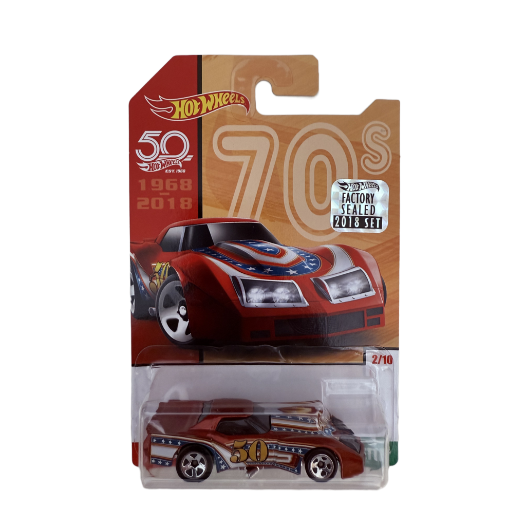 Hot Wheels 2018 50th Anniversary Factory Set Cars Of The Decades '76 Greenwood Corvette