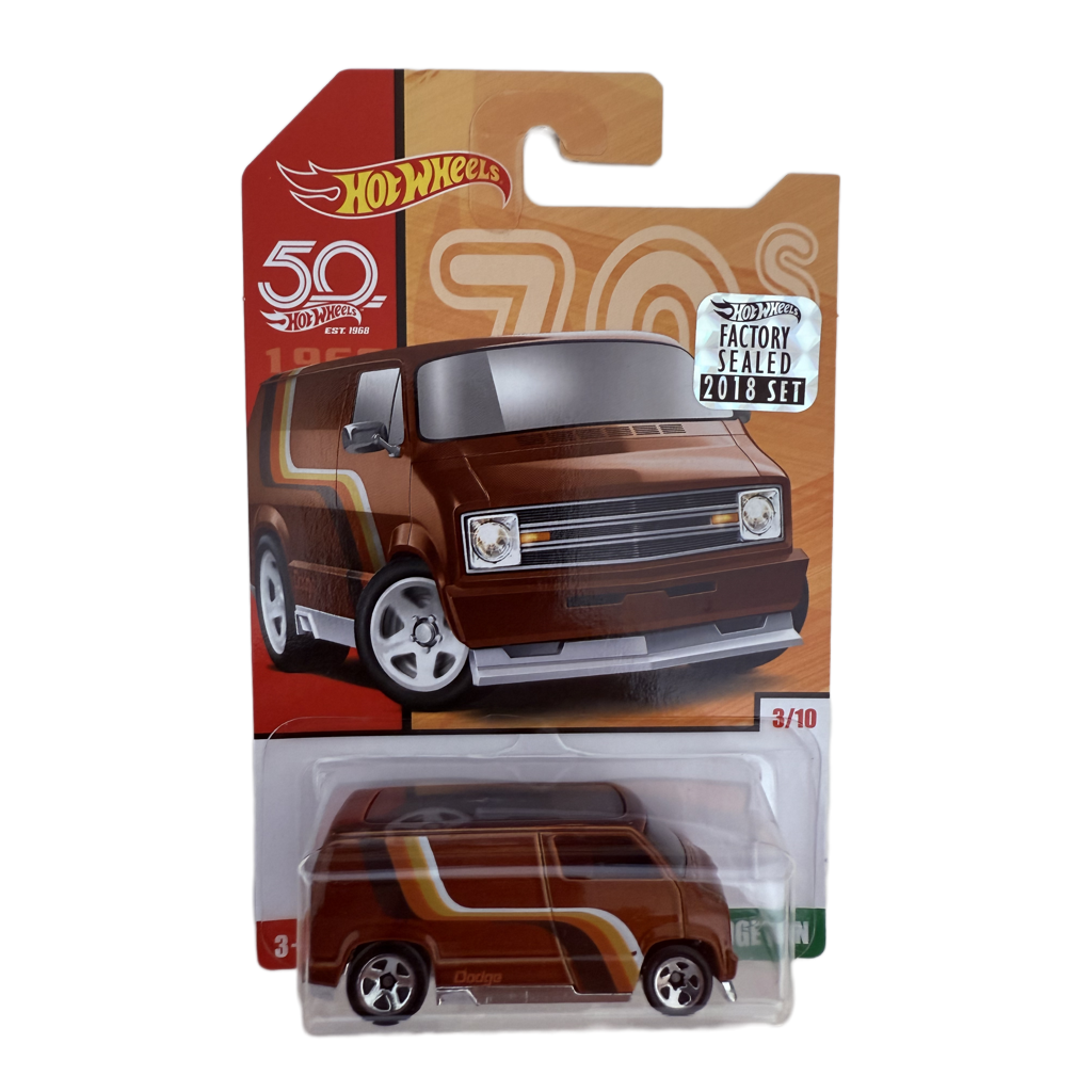 Hot Wheels 2018 50th Anniversary Factory Set Cars Of The Decades Custom '77 Dodge Van