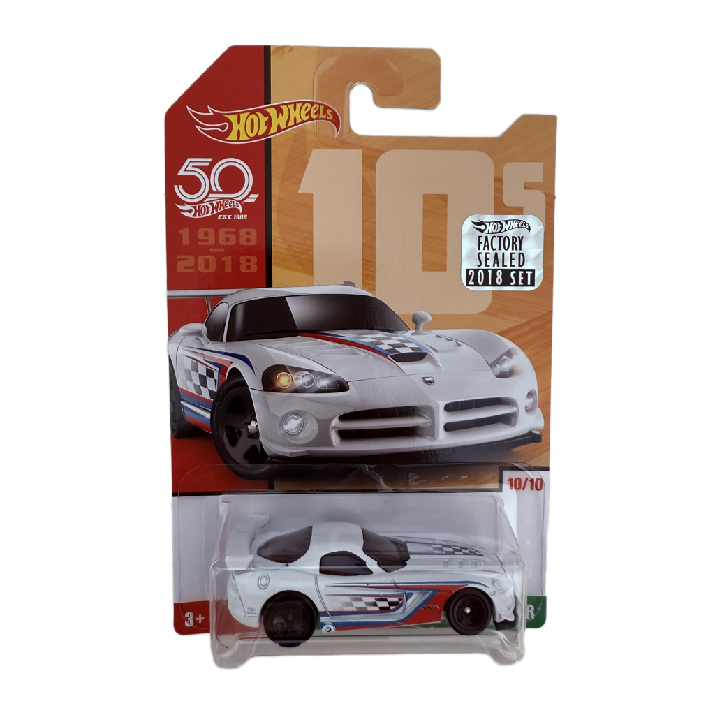 Hot Wheels 2018 50th Anniversary Factory Set Cars Of The Decades Dodge Viper SRT10 ACR