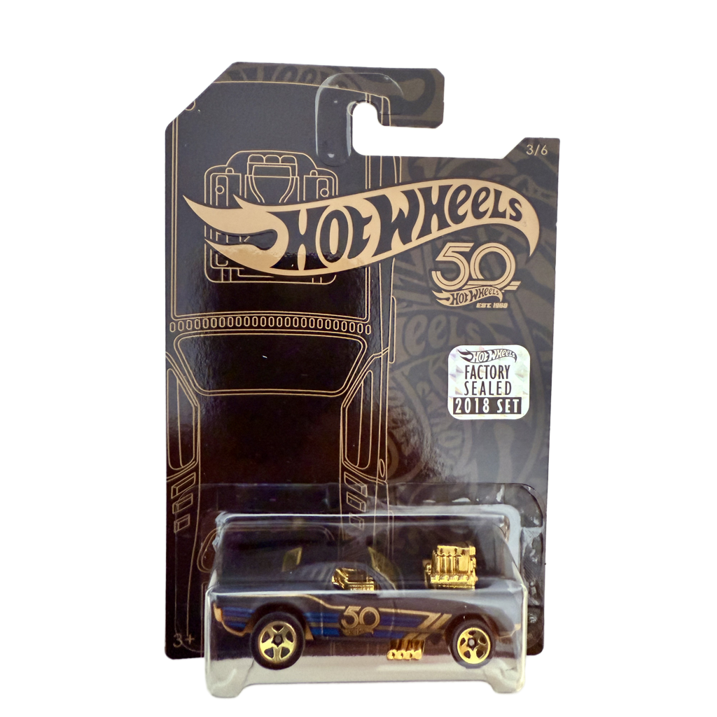 Hot Wheels 2018 50th Anniversary Factory Set Black & Gold Rodger Dodger