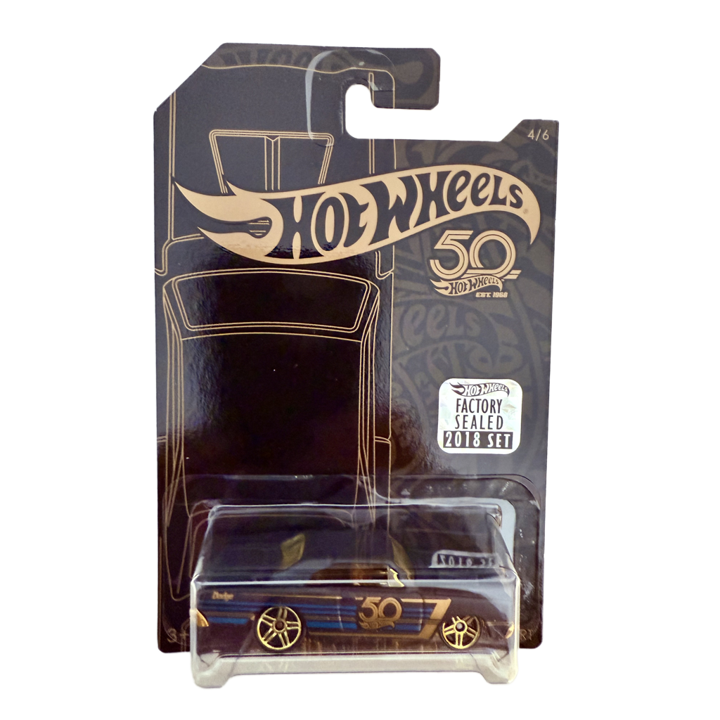 Hot Wheels 2018 50th Anniversary Factory Set Black & Gold '68 Dodge Dart